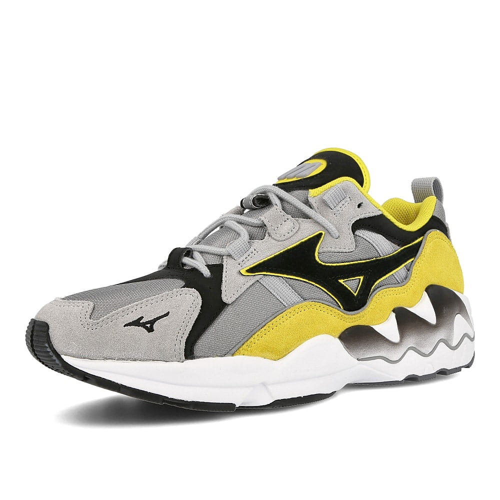 Mizuno wave rider 1 s Steel Grey-Black-Buttercup Sneakers Close Up | Overkill