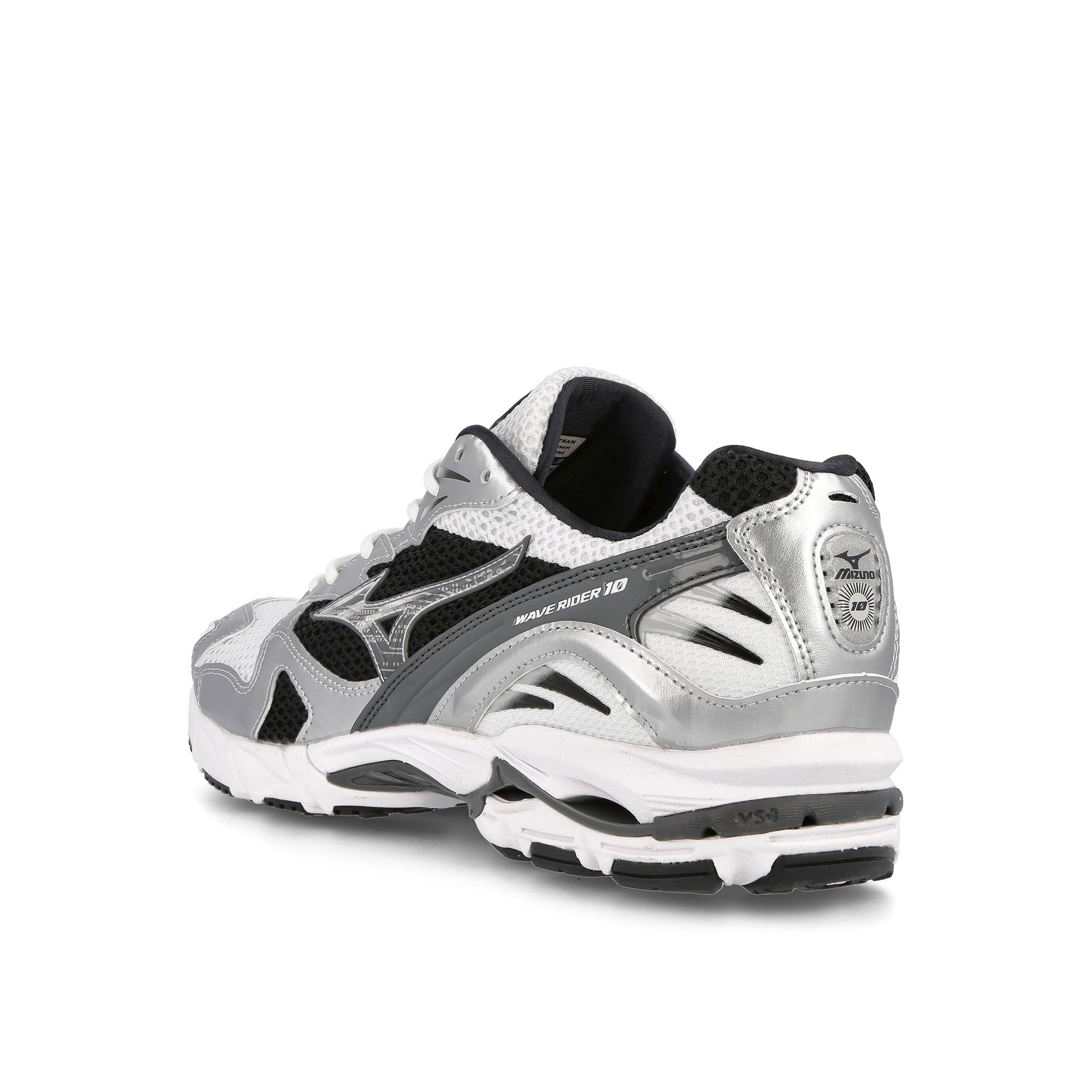 Mizuno Wave Rider 10 White / Silver / Black Low Top Sneakers Material | Overkill