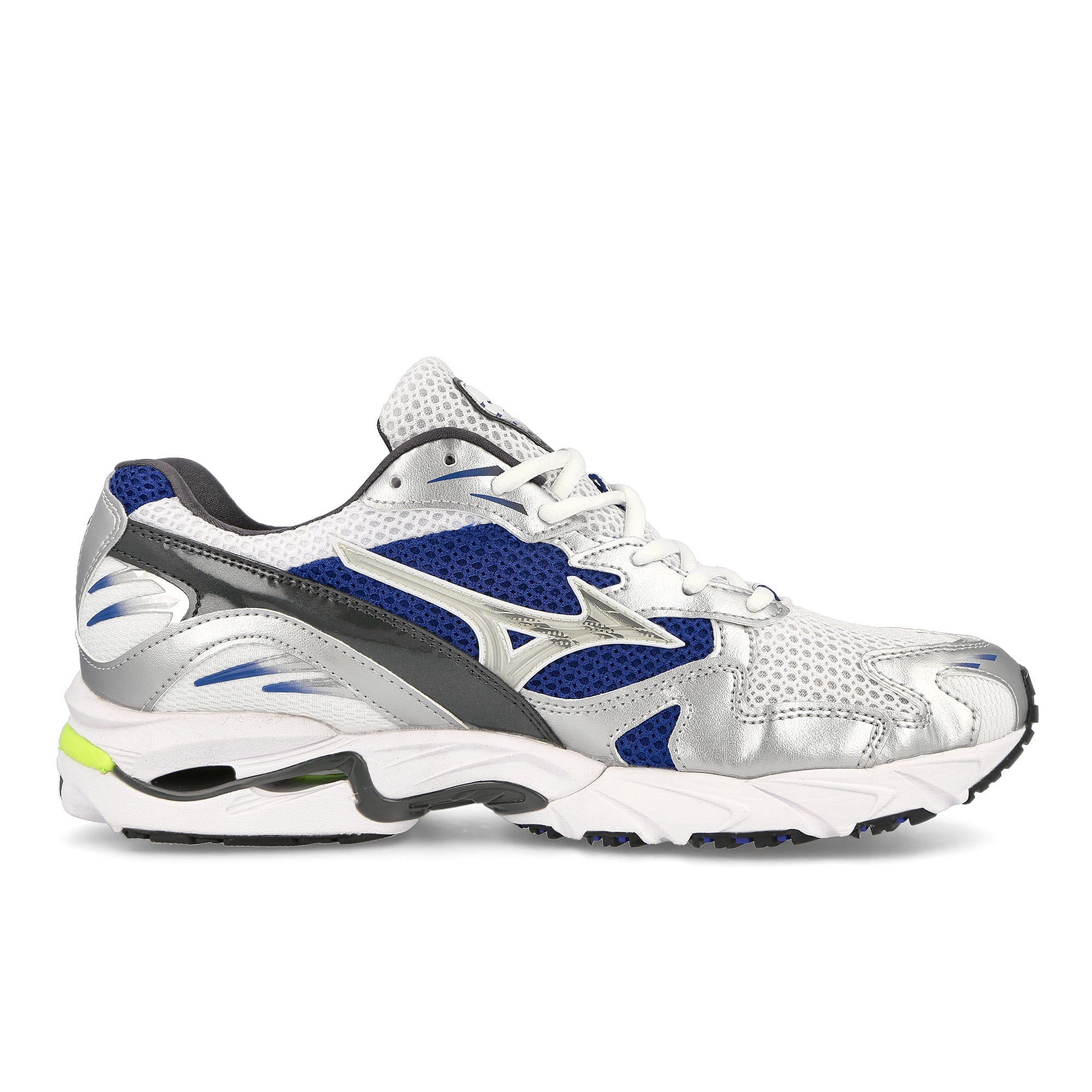 Mizuno Wave Rider 10 White / Silver / Surf The Web Low Top Sneakers Silhouette | Overkill