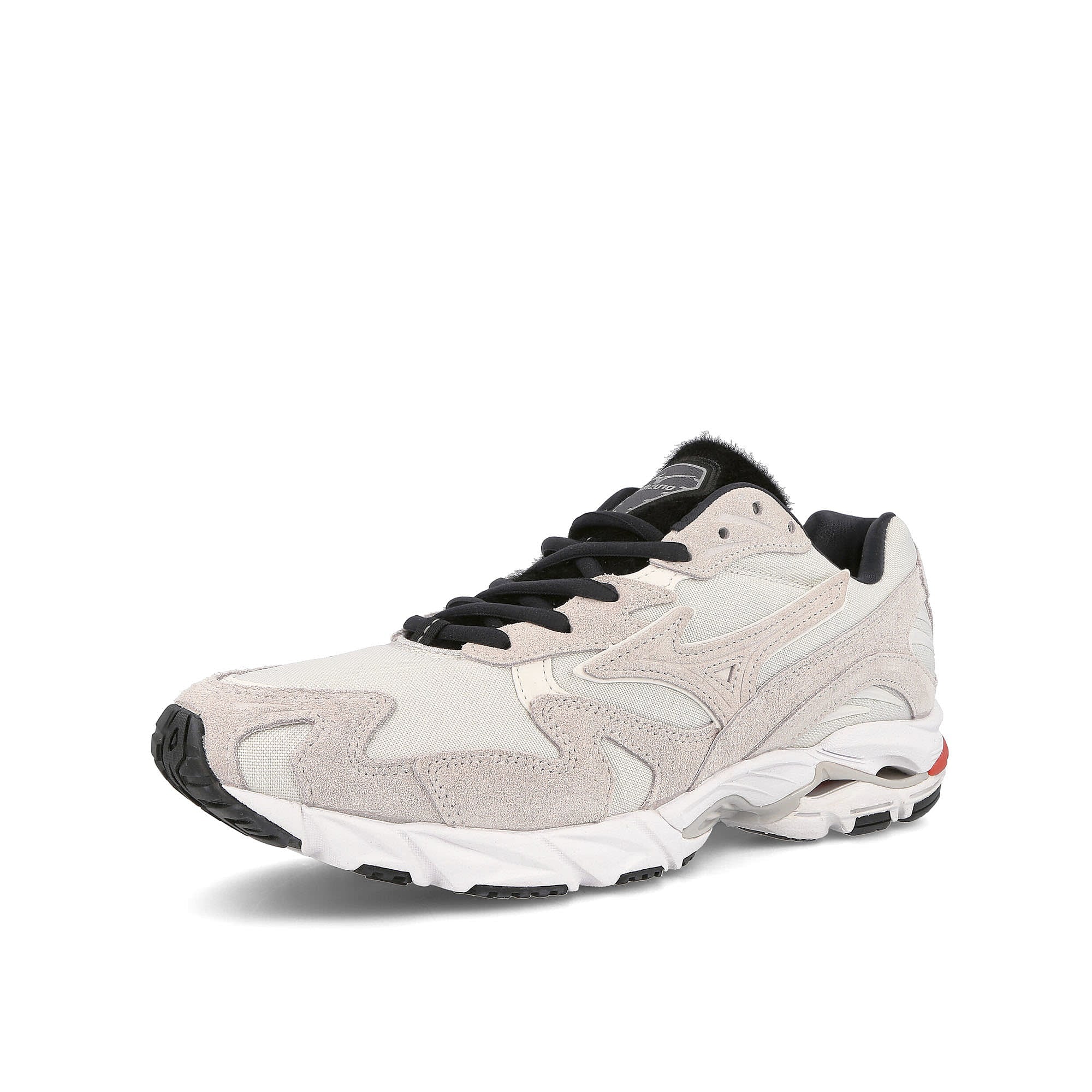 Mizuno wave rider 10 White / White / Haute Red Sneakers Close Up | Overkill