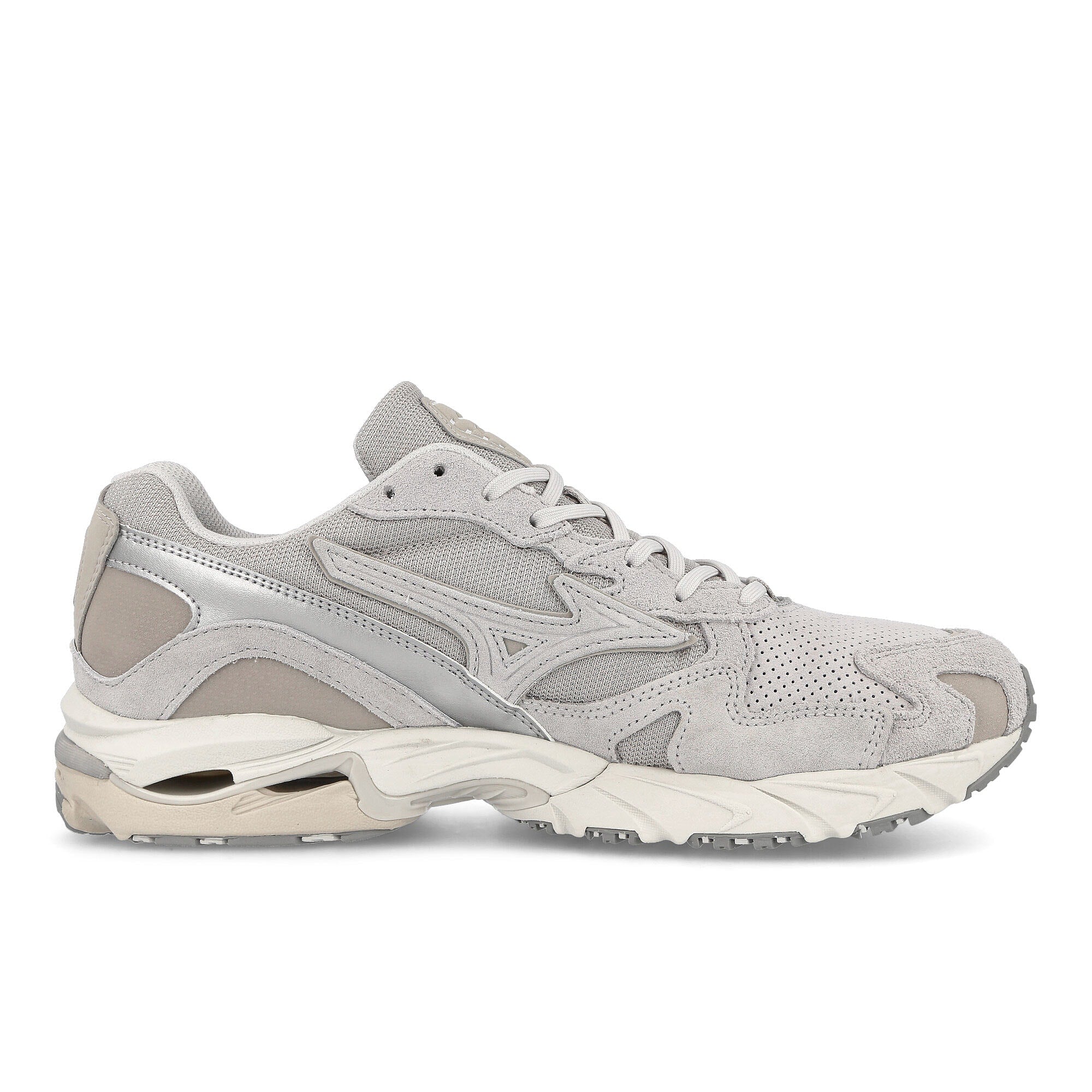 Mizuno Wave Rider 10 Lunar Rock-Harbor Mist-Ultimate Gray Sneakers Silhouette | Overkill