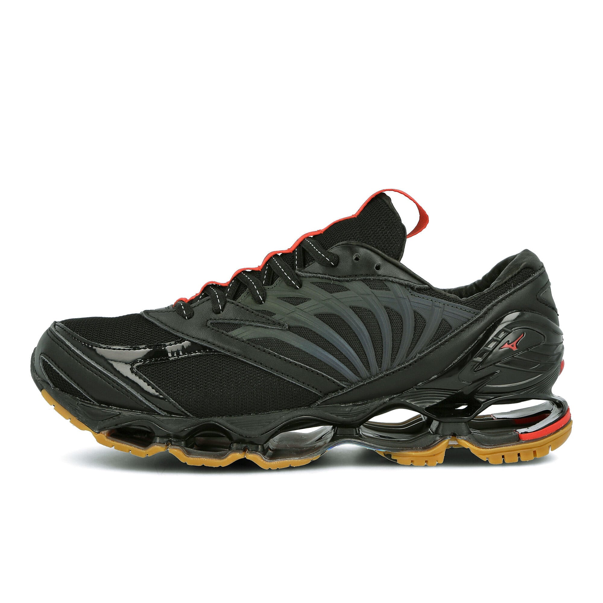 Mizuno Futur x Mizuno Wave Prophecy Black-Black-High Risk Red Sneakers D1GD194509 | Overkill