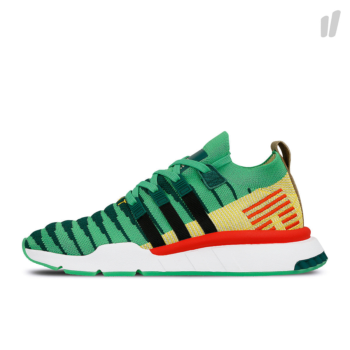 adidas Dragon Ball Z x adidas Equipment Support Mid ADV Primeknit Collegiate Green / Core Black / Bold Gold Sneakers | Overkill