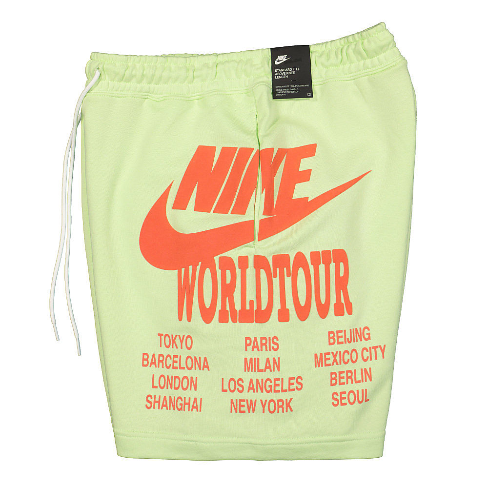 Nike NSW Worldtour FT Short Light Liquid Lime Shorts Close-up | Overkill