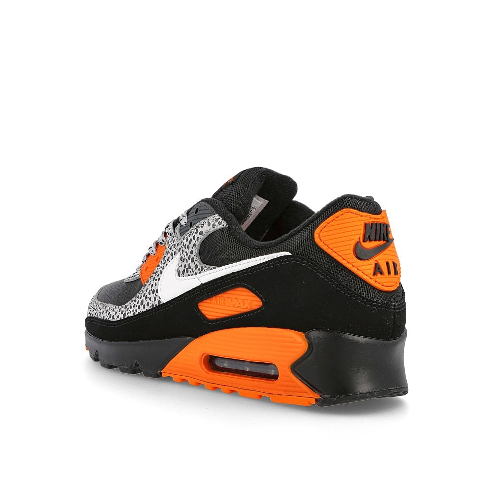 Nike air max 90 Black-White - Safety Orange Low Top Sneakers Material | Overkill