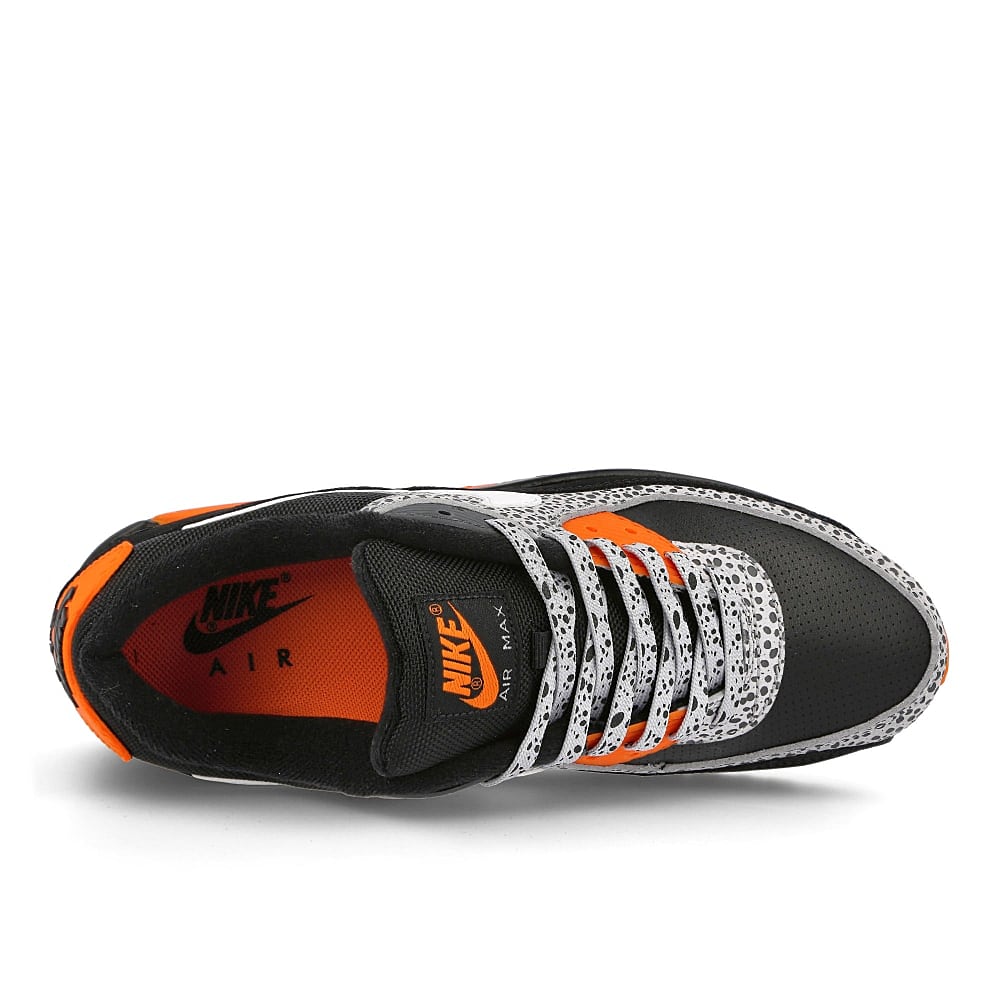Nike air max 90 Black-White - Safety Orange Low Top Sneakers Detailfoto | Overkill