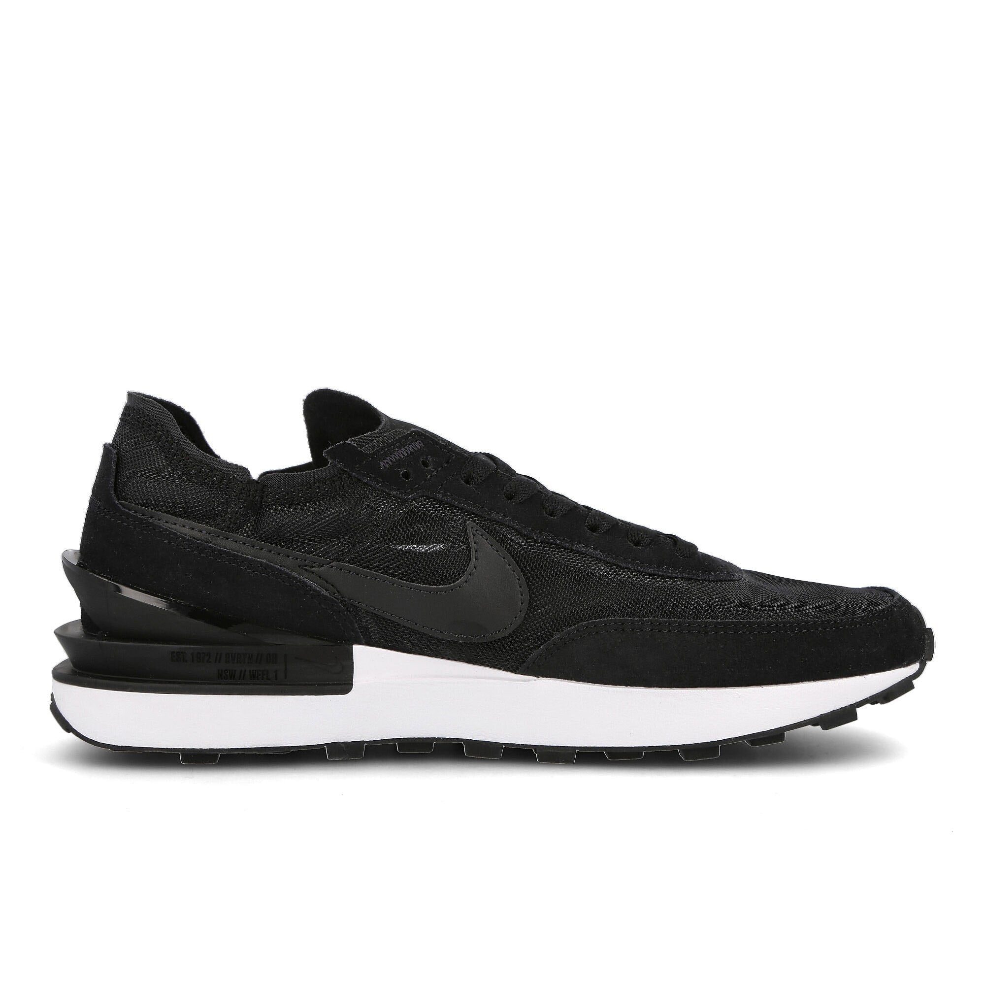 Nike waffle one Black-Black - White - Orange Sneakers Silhouette | Overkill