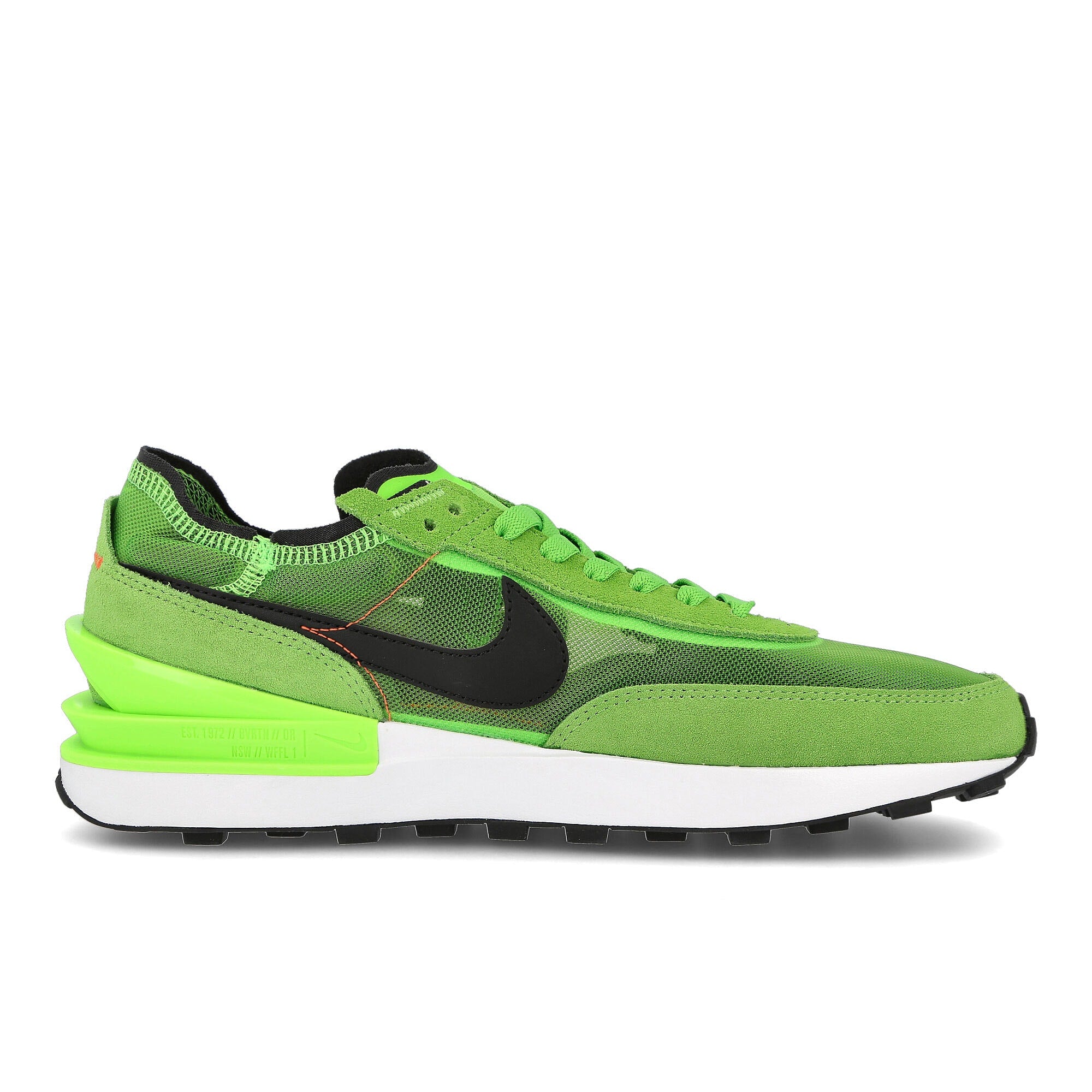 Nike waffle one Electric Green-Black - Mean Green Sneakers Silhouette | Overkill