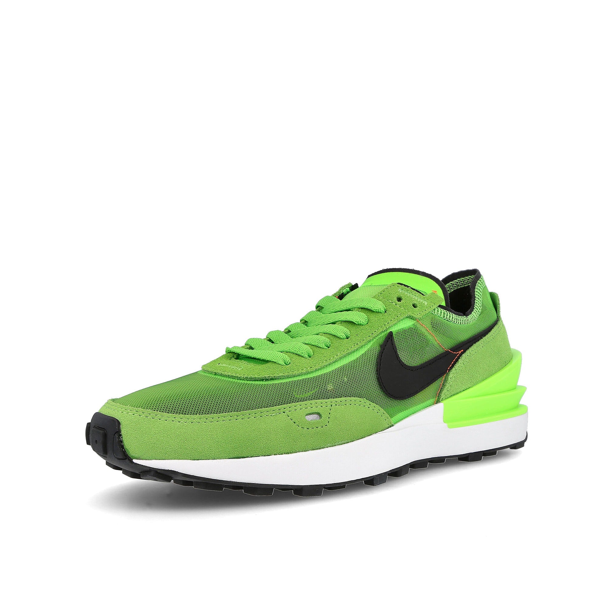 Nike waffle one Electric Green-Black - Mean Green Sneakers Close Up | Overkill