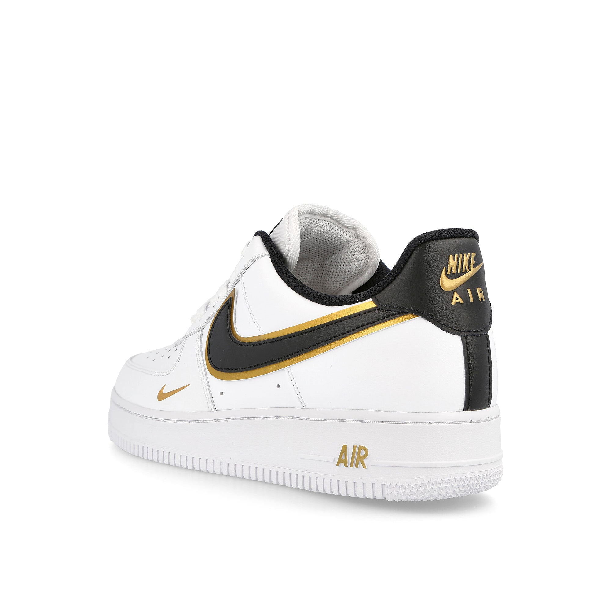 Nike air force 1 07 lv8 White / Black - Metallic Gold - White Close-up | Overkill