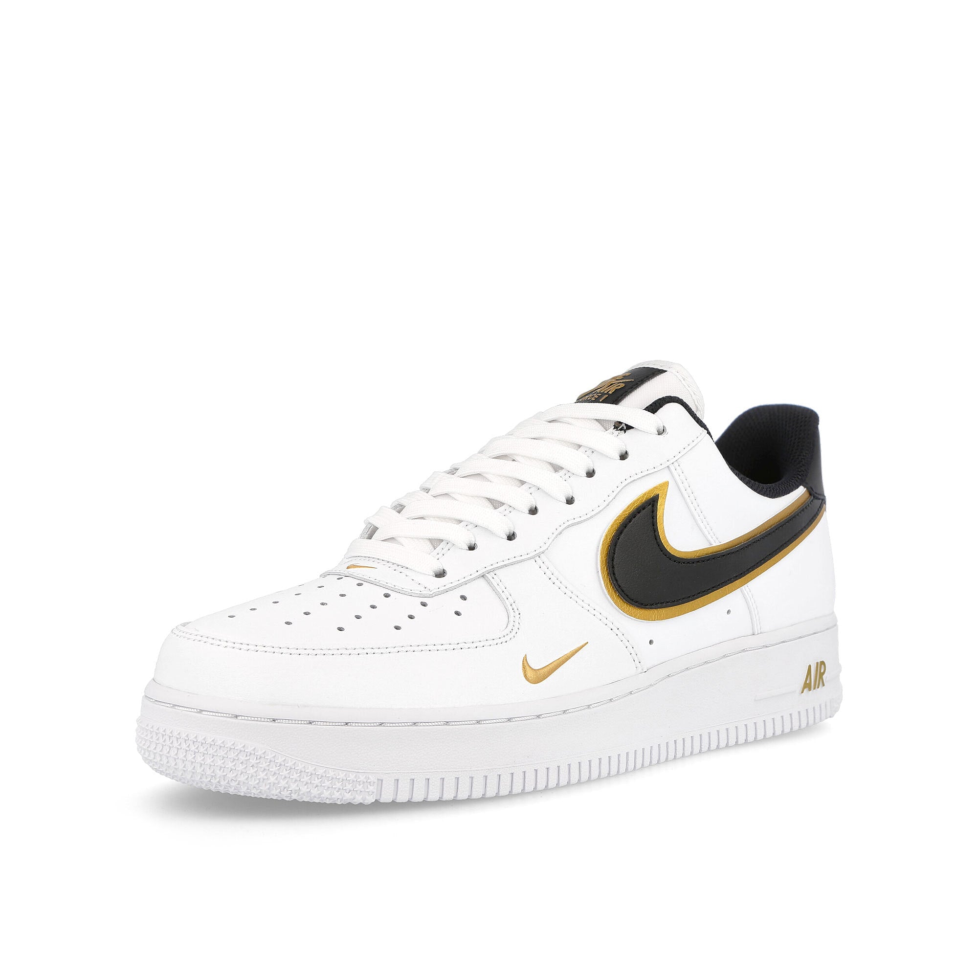 Nike air force 1 07 lv8 White / Black - Metallic Gold - White Detailfoto | Overkill