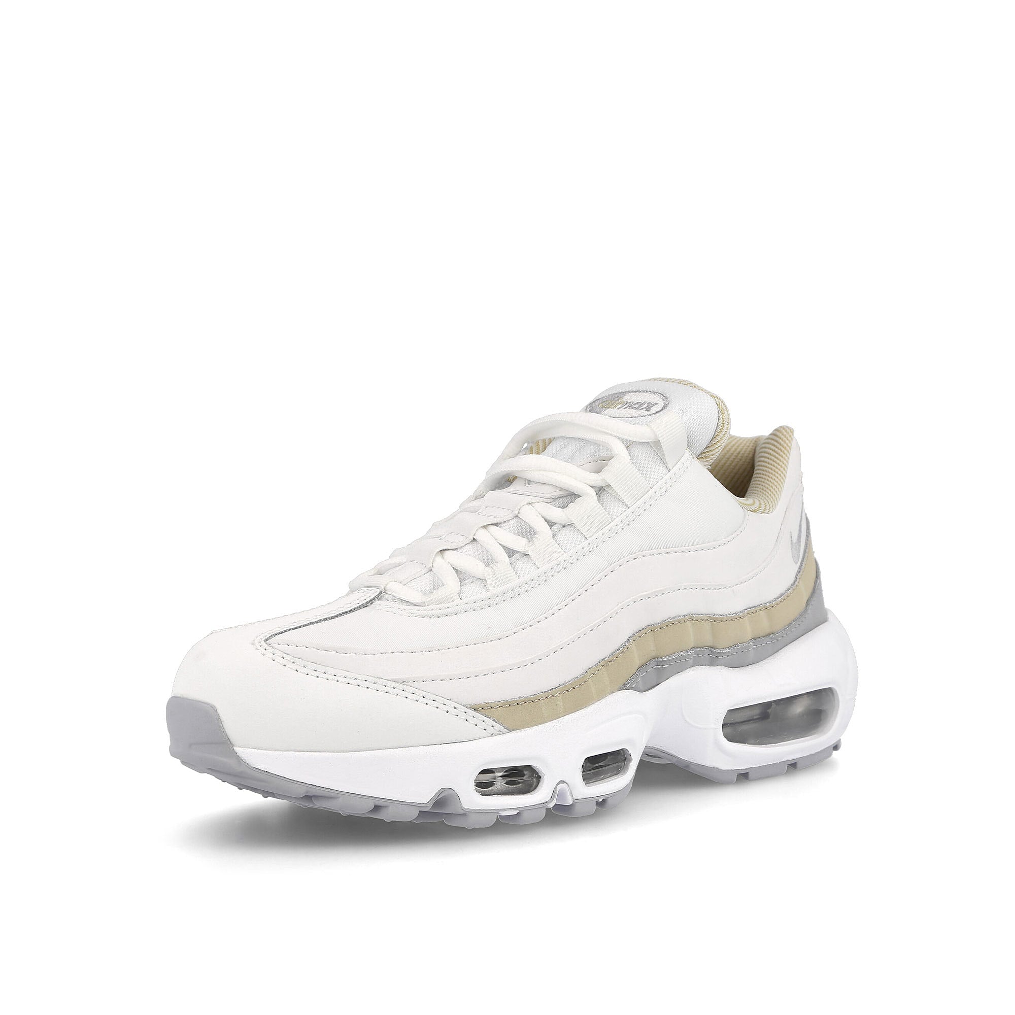 Nike wmns air max 95 Summit White-Wolf Grey - Rattan - White Sneakers Close Up | Overkill