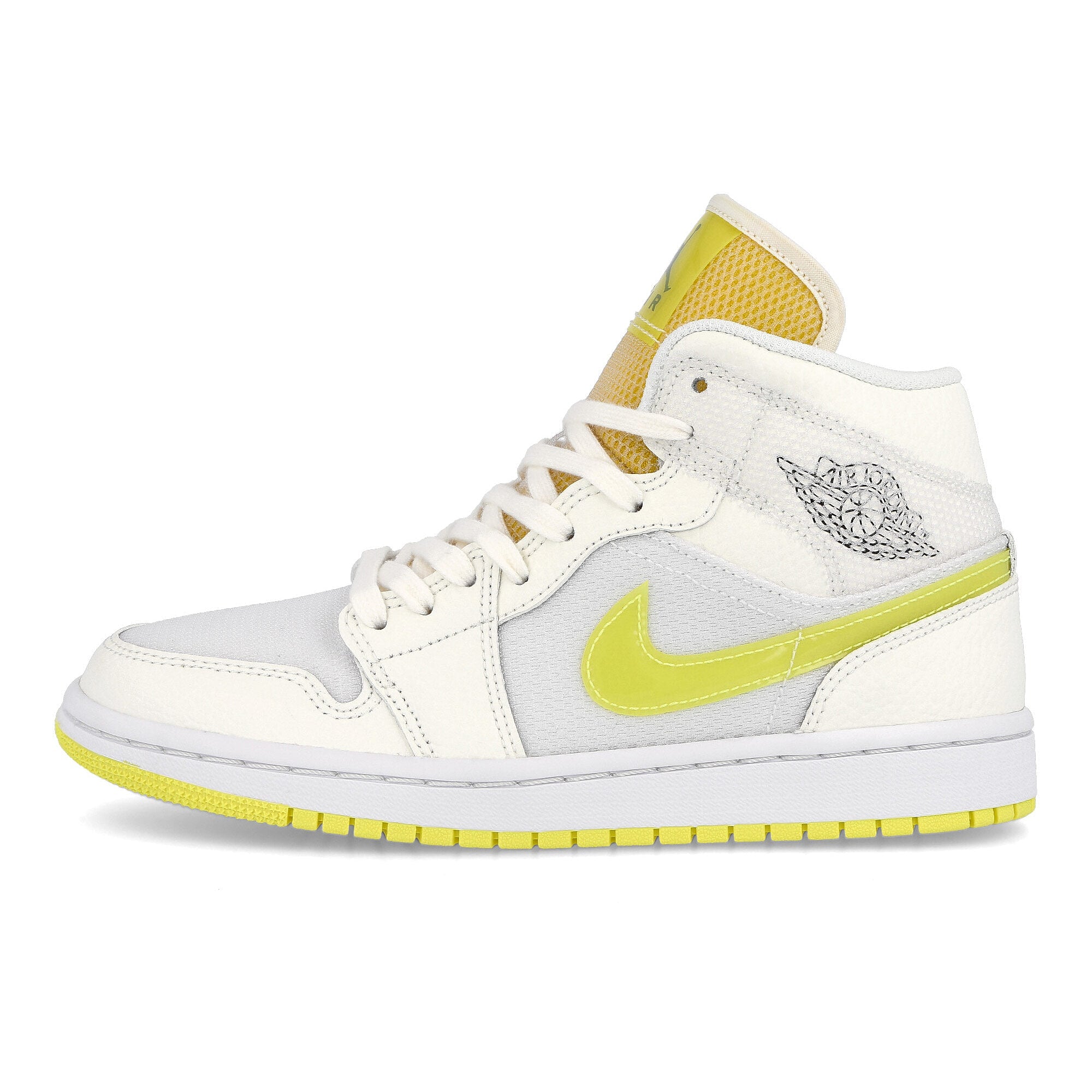 Jordan Wmns Air Jordan 1 Mid SE Sail / Light Voltage Yellow II - White DB2822 107 | Overkill