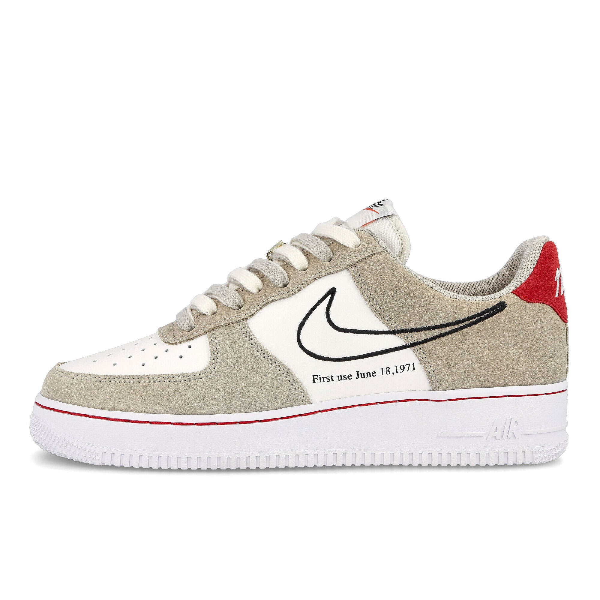 Nike air force 1 07 lv8 Light Stone / Black - Sail - University Red DB3597 100 | Overkill