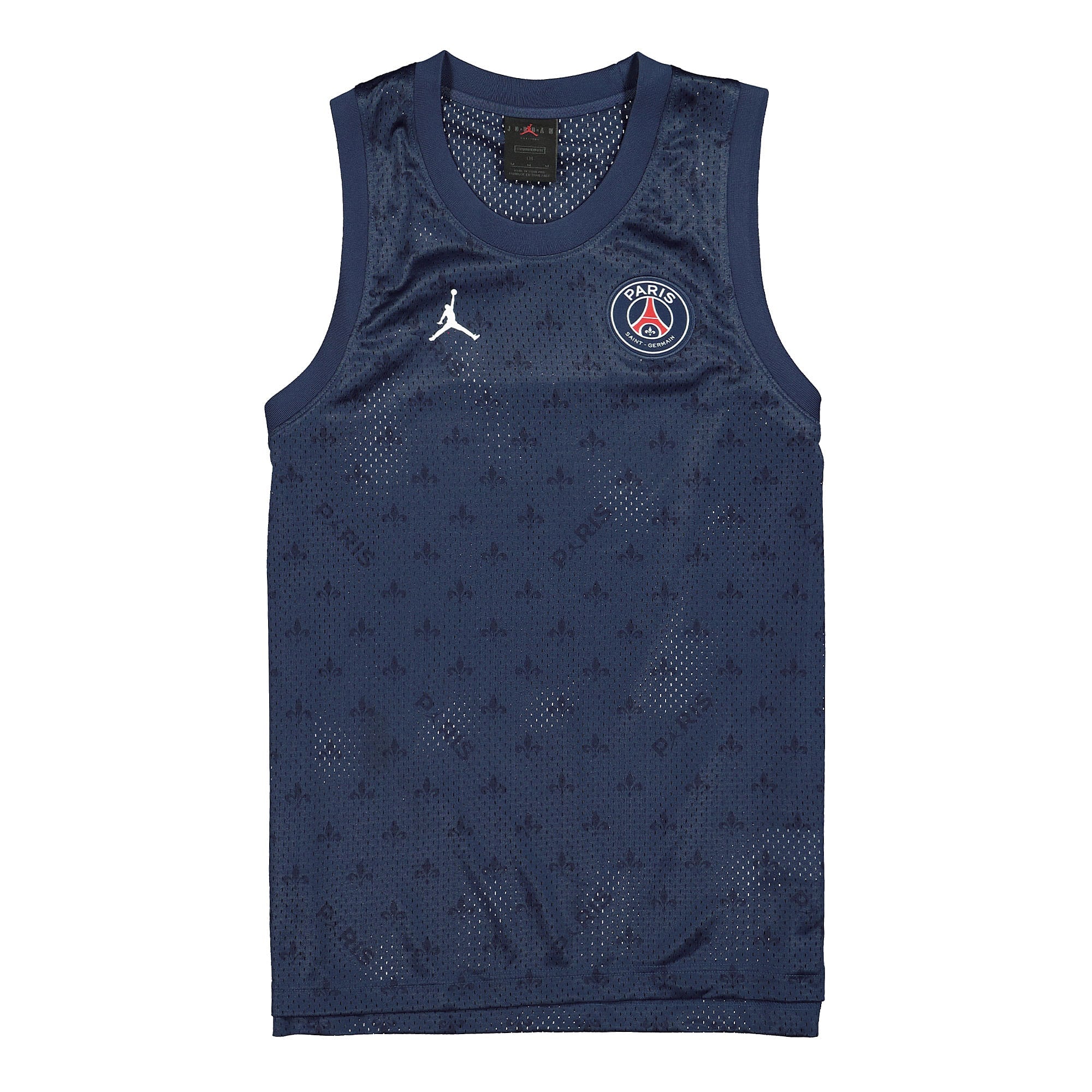 Jordan Paris Saint Germain x Air Jordan Mesh Jersey Midnight Navy / White T-Shirts DB6478 410 | Overkill