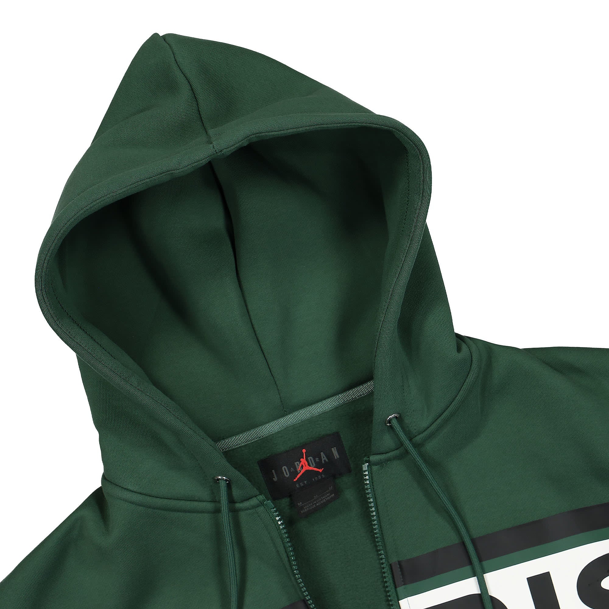 Jordan Paris Saint Germain x Air Jordan Full Zip Fleece Hoodie Noble Green Hoodies Close-up | Overkill