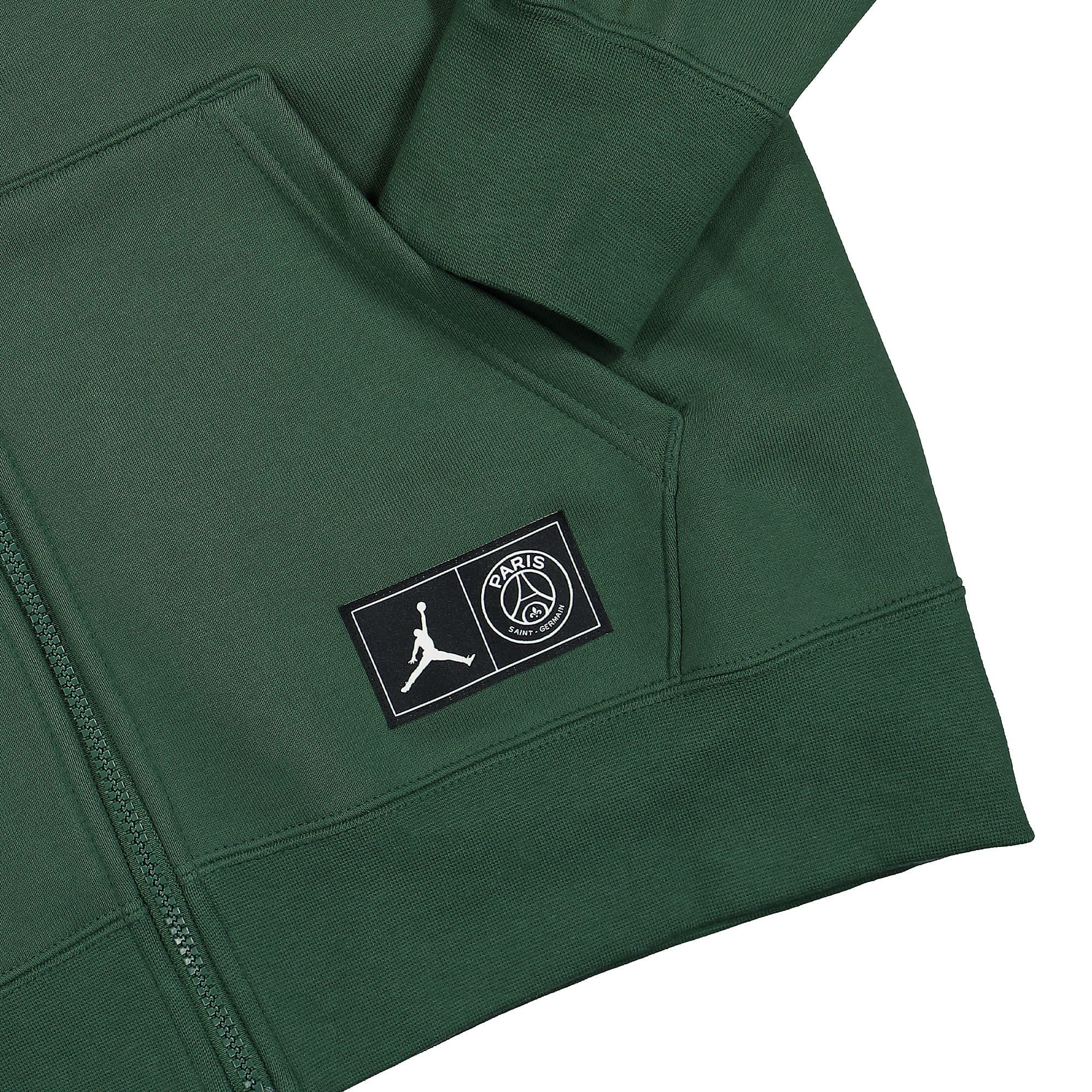 Jordan Paris Saint Germain x Air Jordan Full Zip Fleece Hoodie Noble Green Hoodies Detailfoto | Overkill