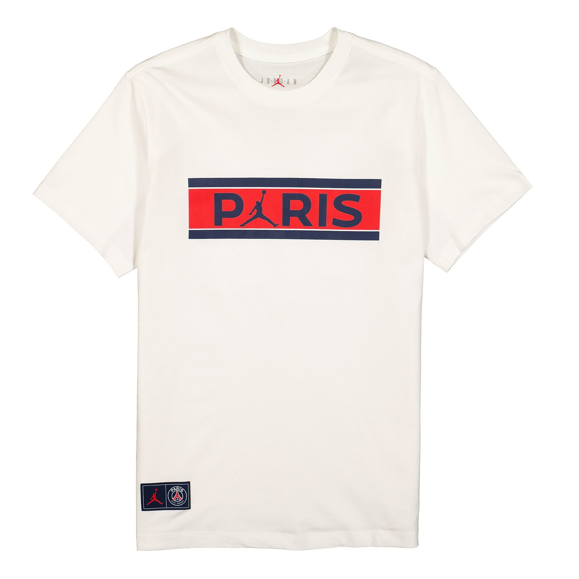 Jordan Paris Saint Germain x Air Jordan Wordmark Tee White T-Shirts DB6510 100 | Overkill