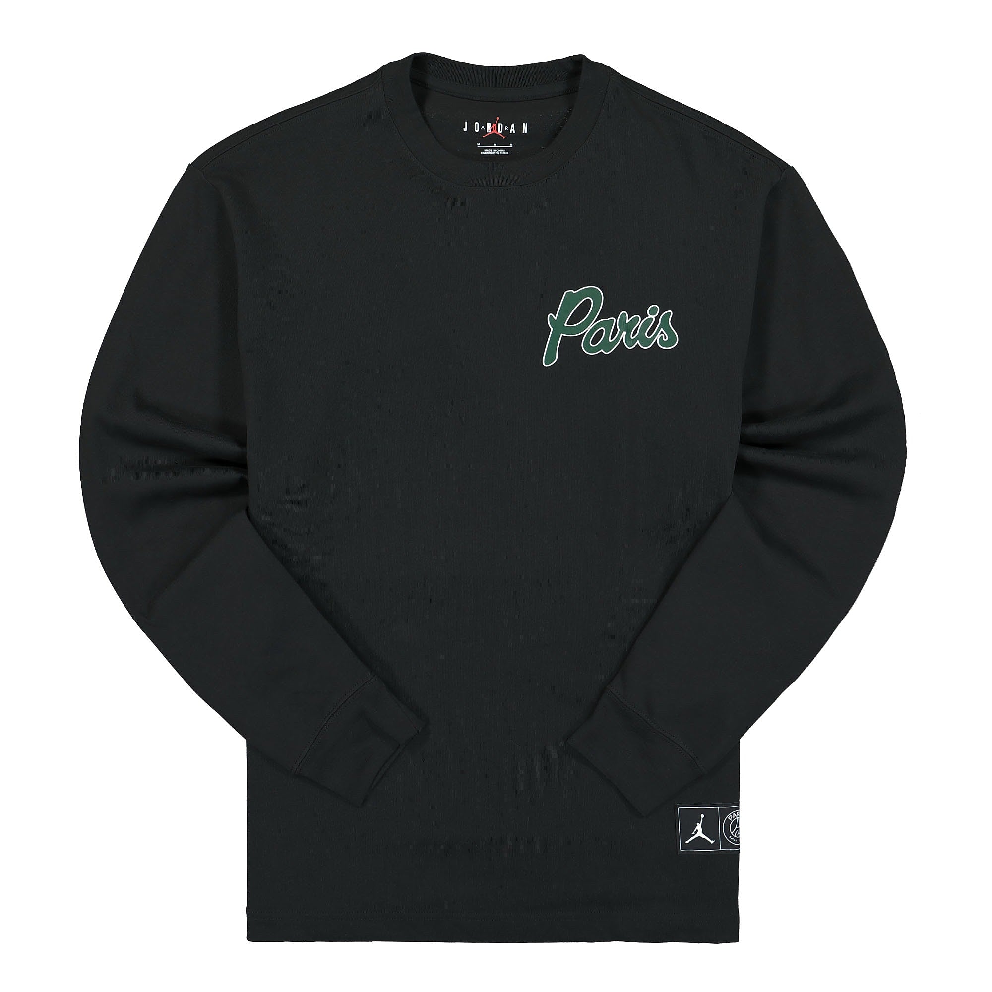 Jordan Paris Saint Germain x Air Jordan Long Sleeve Tee Black T-Shirts DB6512 010 | Overkill