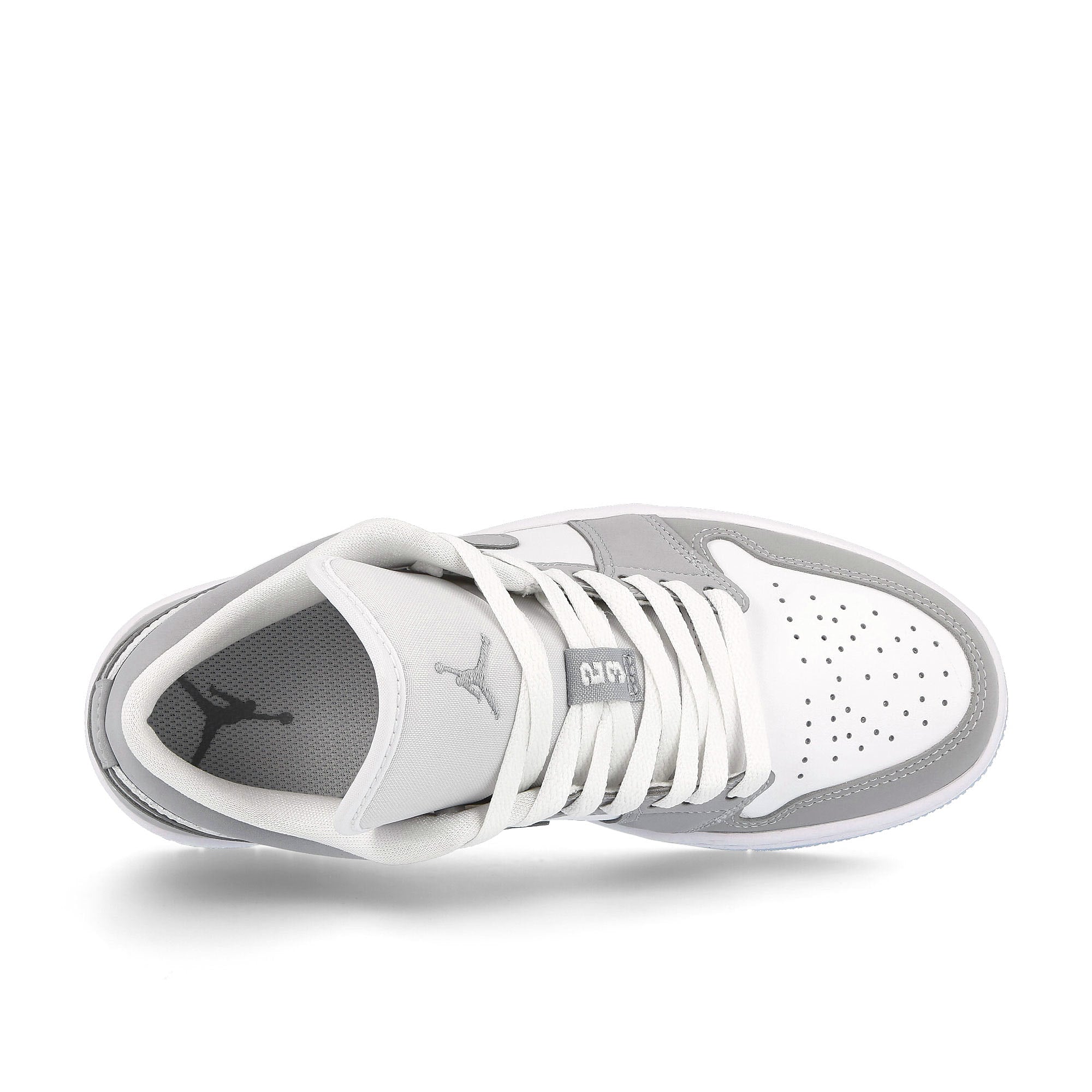 Jordan Wmns Air Jordan 1 Low White / Aluminium - Wolf Grey Detail view 1 | Overkill