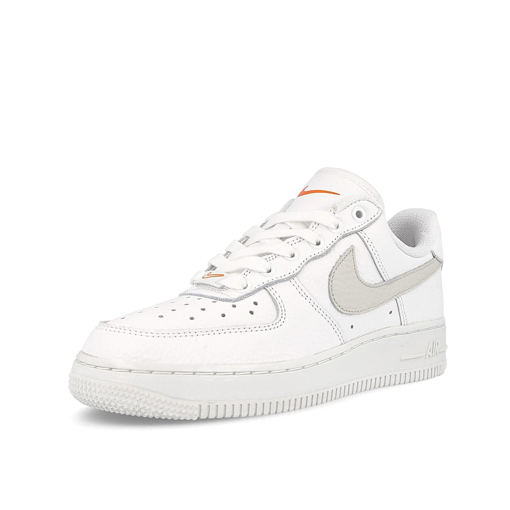 Nike wmns air force 1 07 Summit White-White - Solar Flare - Starfish Sneakers Close Up | Overkill