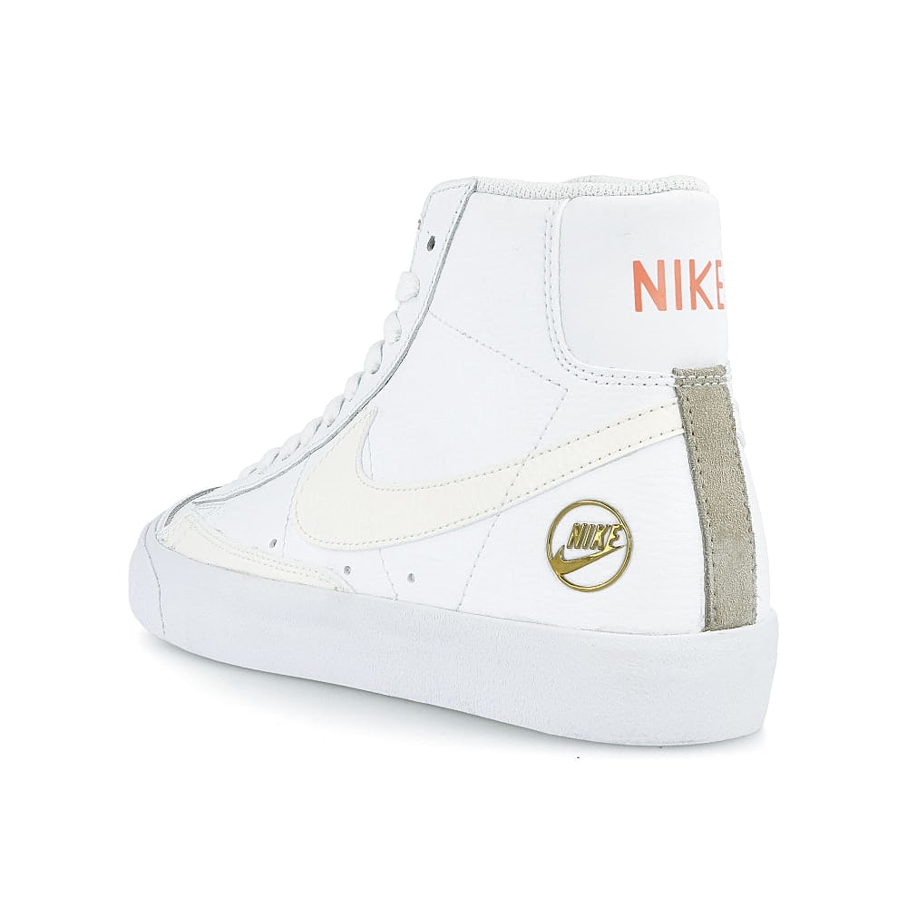 Nike wmns blazer mid vintage 77 White-Sail - Metallic Gold - Atomic Pink Mid Top Sneakers Material | Overkill
