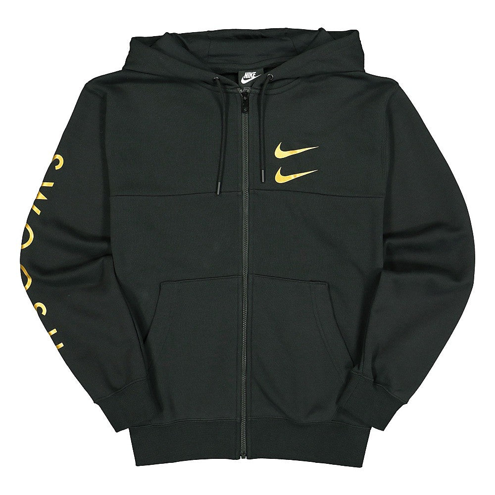Nike Sportswear Swoosh Hoodie Black / Metallic Gold Hoodies DC2582 010 | Overkill