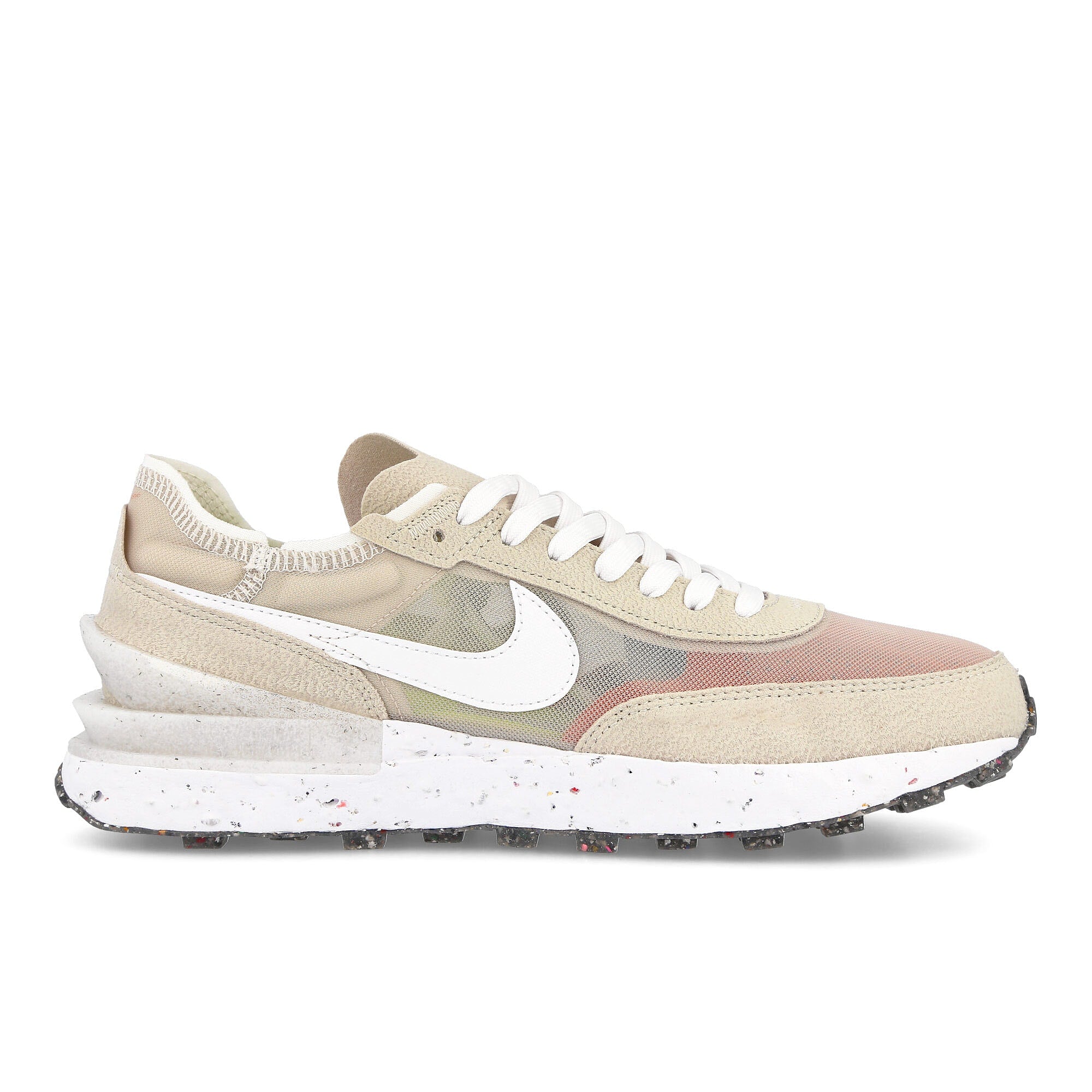 Nike waffle one crater Cream II-White - Orange - Black Sneakers Silhouette | Overkill