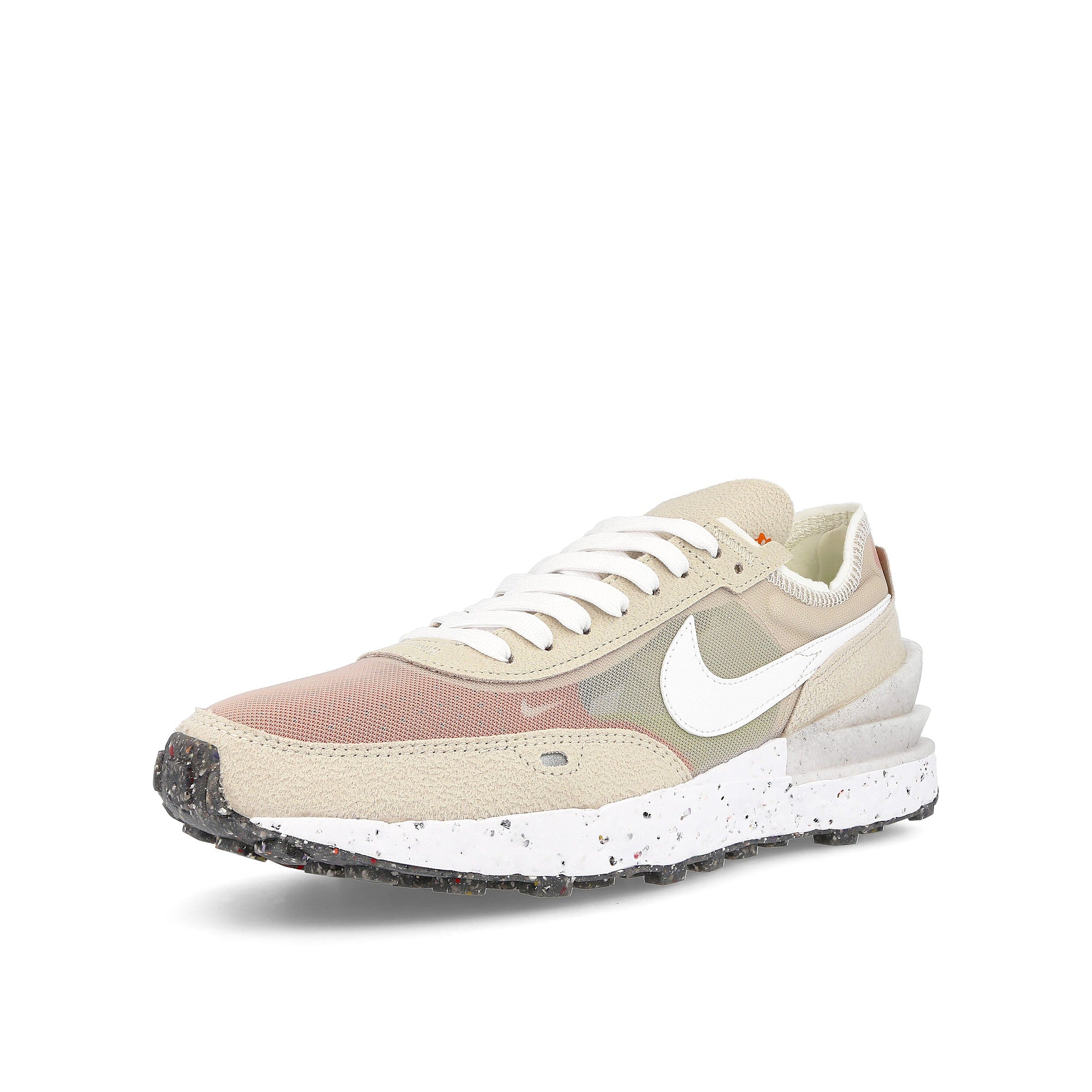 Nike waffle one crater Cream II-White - Orange - Black Sneakers Close Up | Overkill