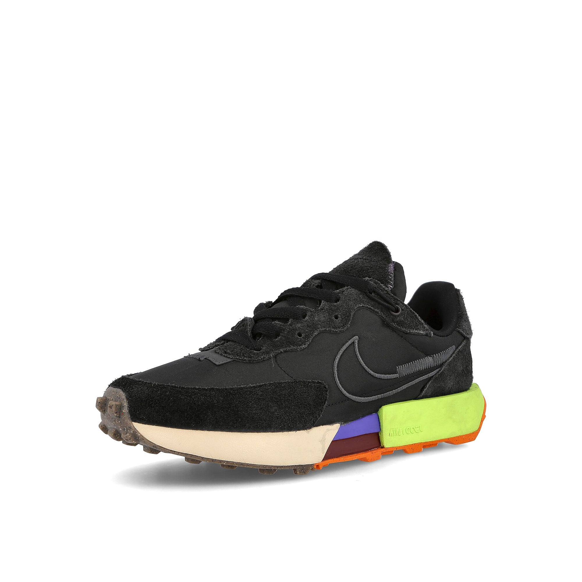 Nike wmns fontanka waffle Black-Black - Volt - Anthacite Sneakers Close Up | Overkill