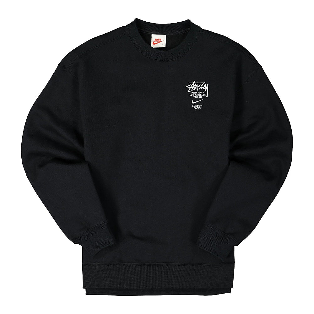 Nike Stussy x Nike NRG ZR Fleece Crew Black Sweatshirts DC4198 010 | Overkill