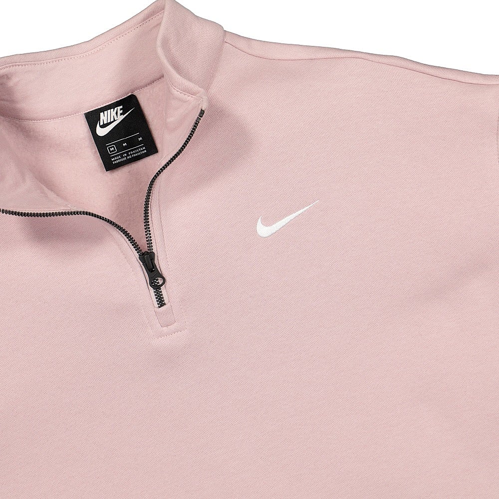 Nike Wmns NSW Quarter Zip Fleece Trend Champagne / White Sweatshirts Close-up | Overkill