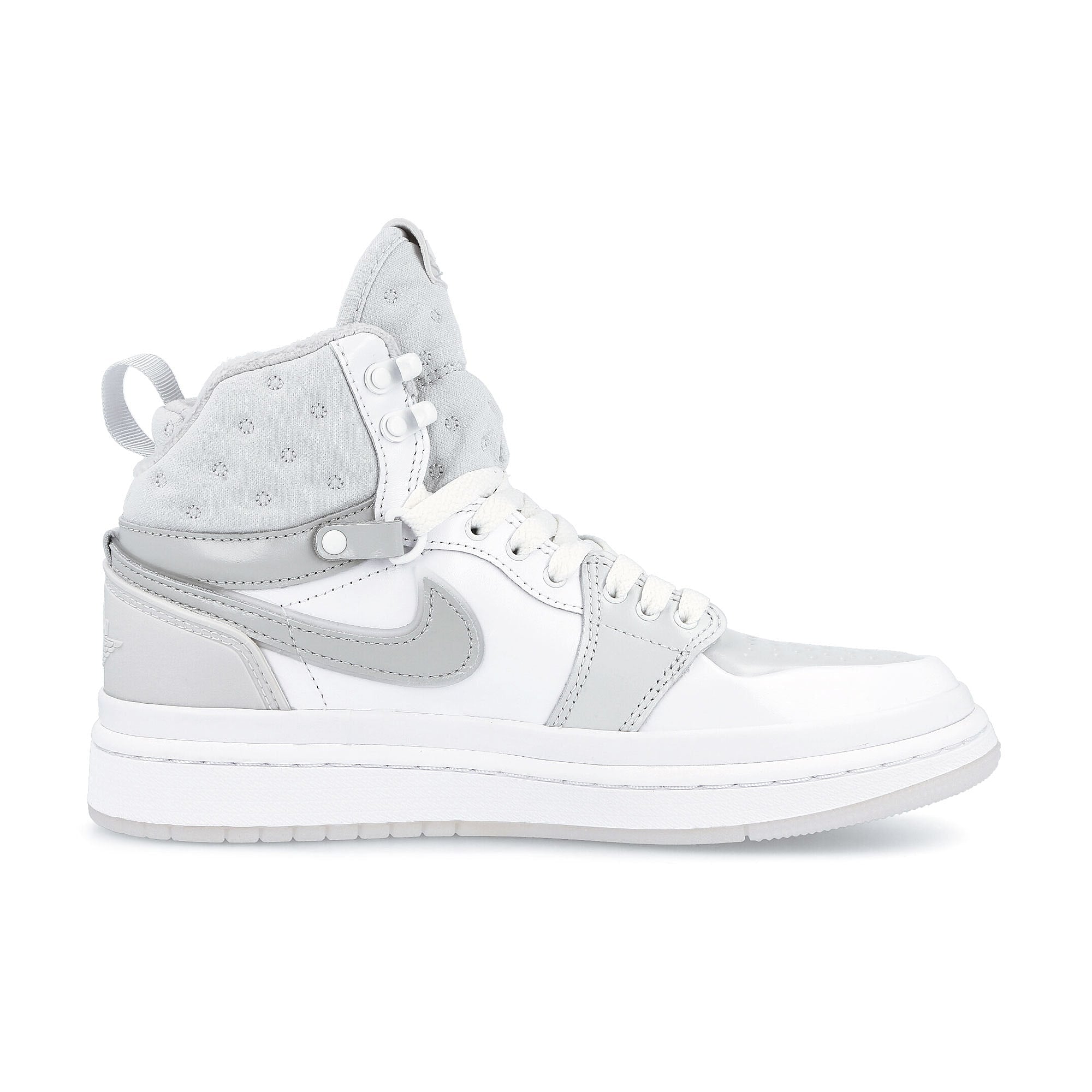 Jordan Wmns Air Jordan 1 Acclimate White-Photon Dust - Grey Fog Sneakers Silhouette | Overkill