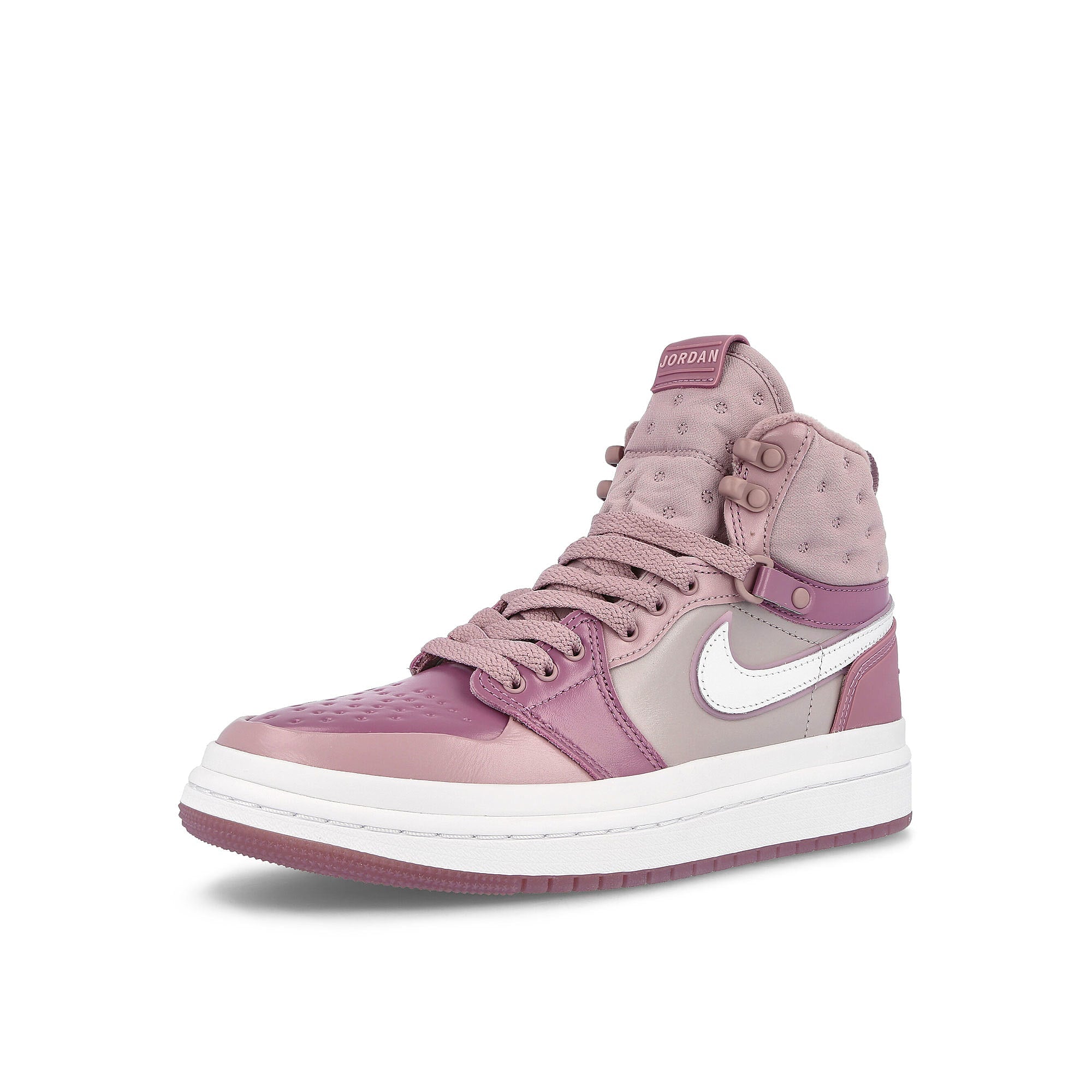 Jordan Wmns Air Jordan 1 Acclimate Plum Fog-White - Amethyst Wave Sneakers Close Up | Overkill