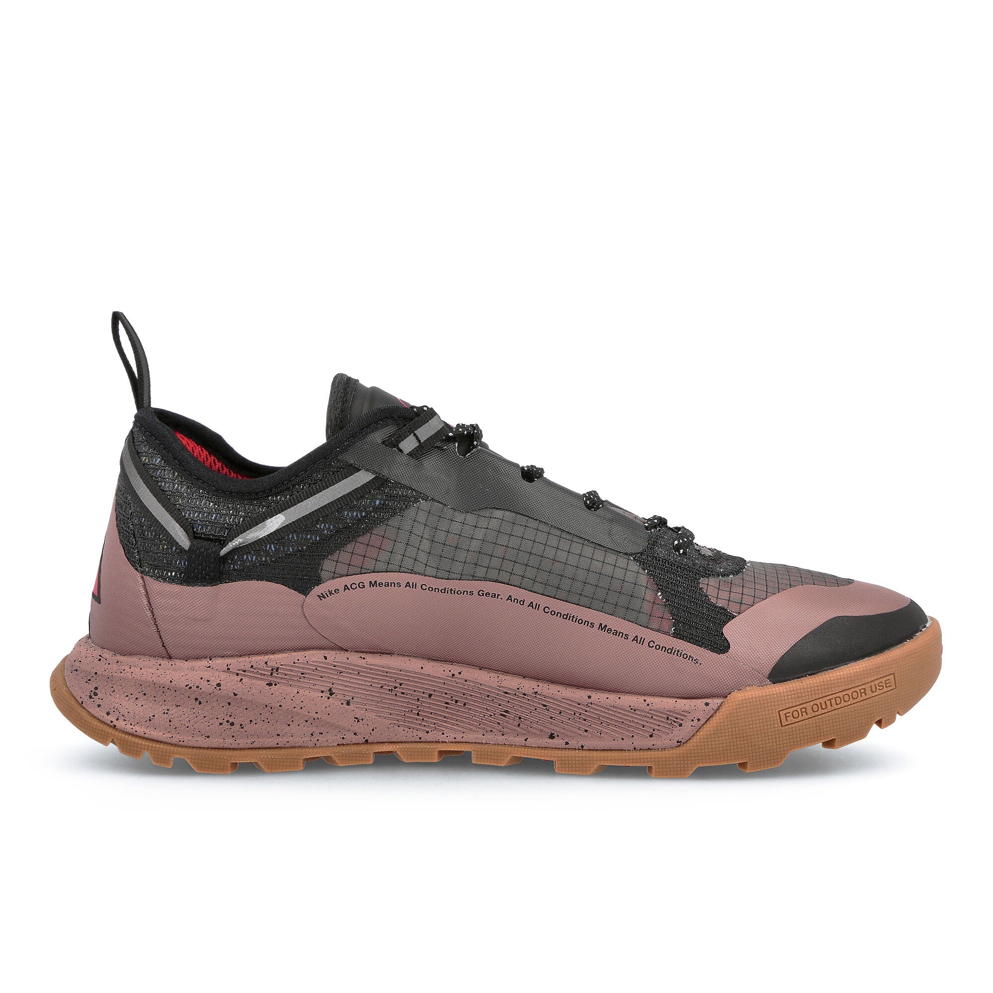Nike acg air nasu 2 Smokey Mauve-Black - University Red Low Top Sneakers Silhouette | Overkill