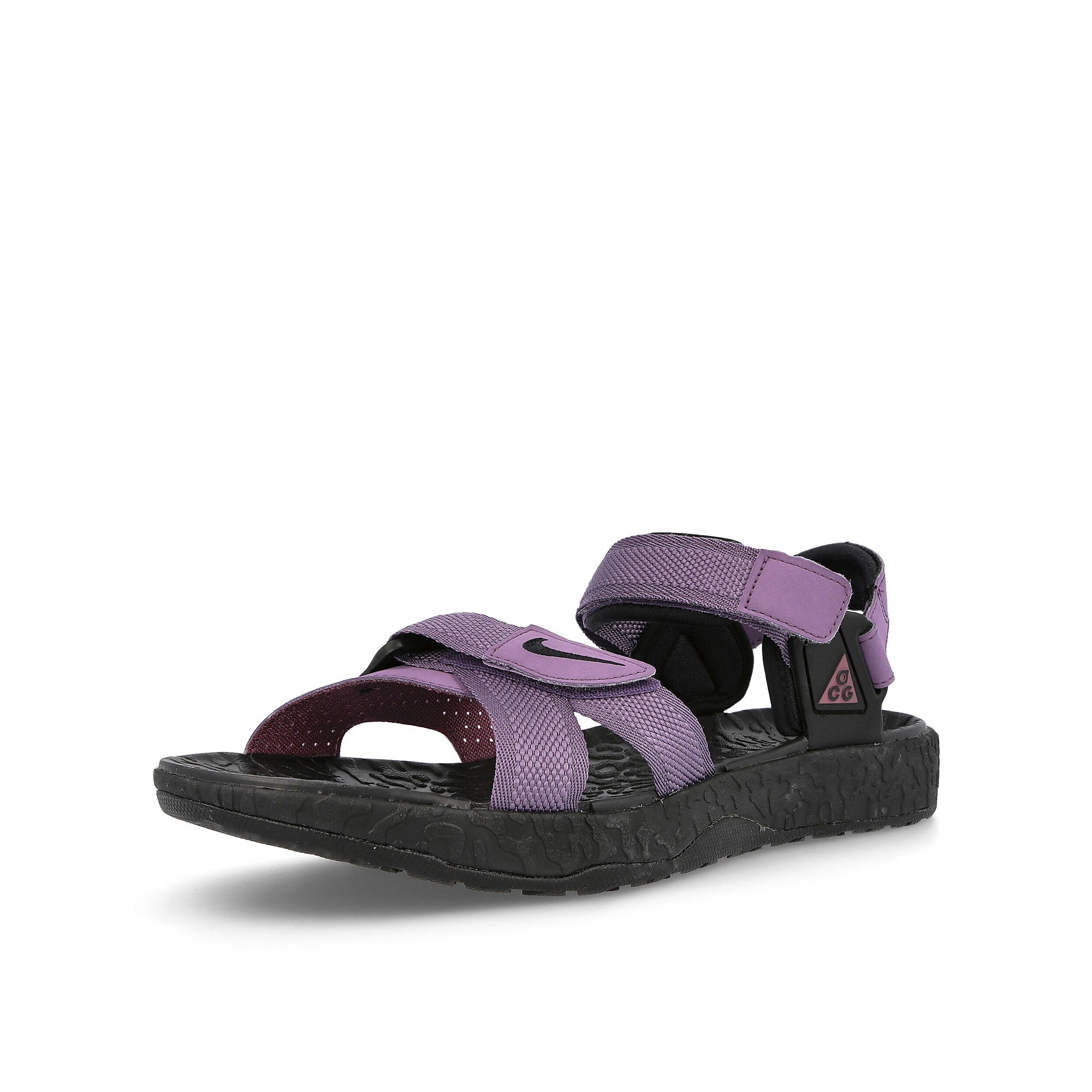 Nike acg air deschutz + Amethyst Smoke-Black Slides, Sandals & Slippers Close Up | Overkill