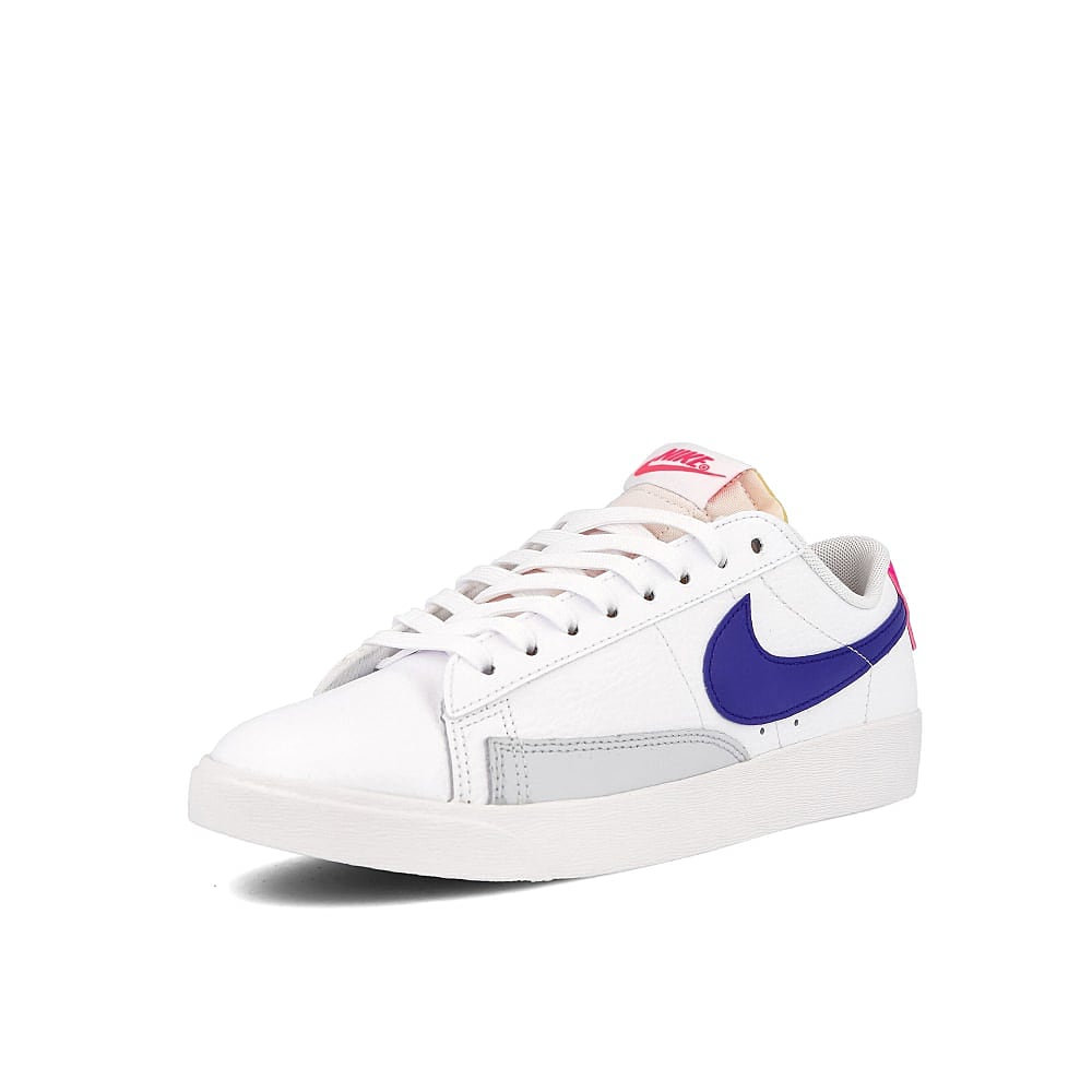 Nike wmns blazer low White-Hyper Pink - Concord - Pure Platinum Low Top Sneakers Close Up | Overkill