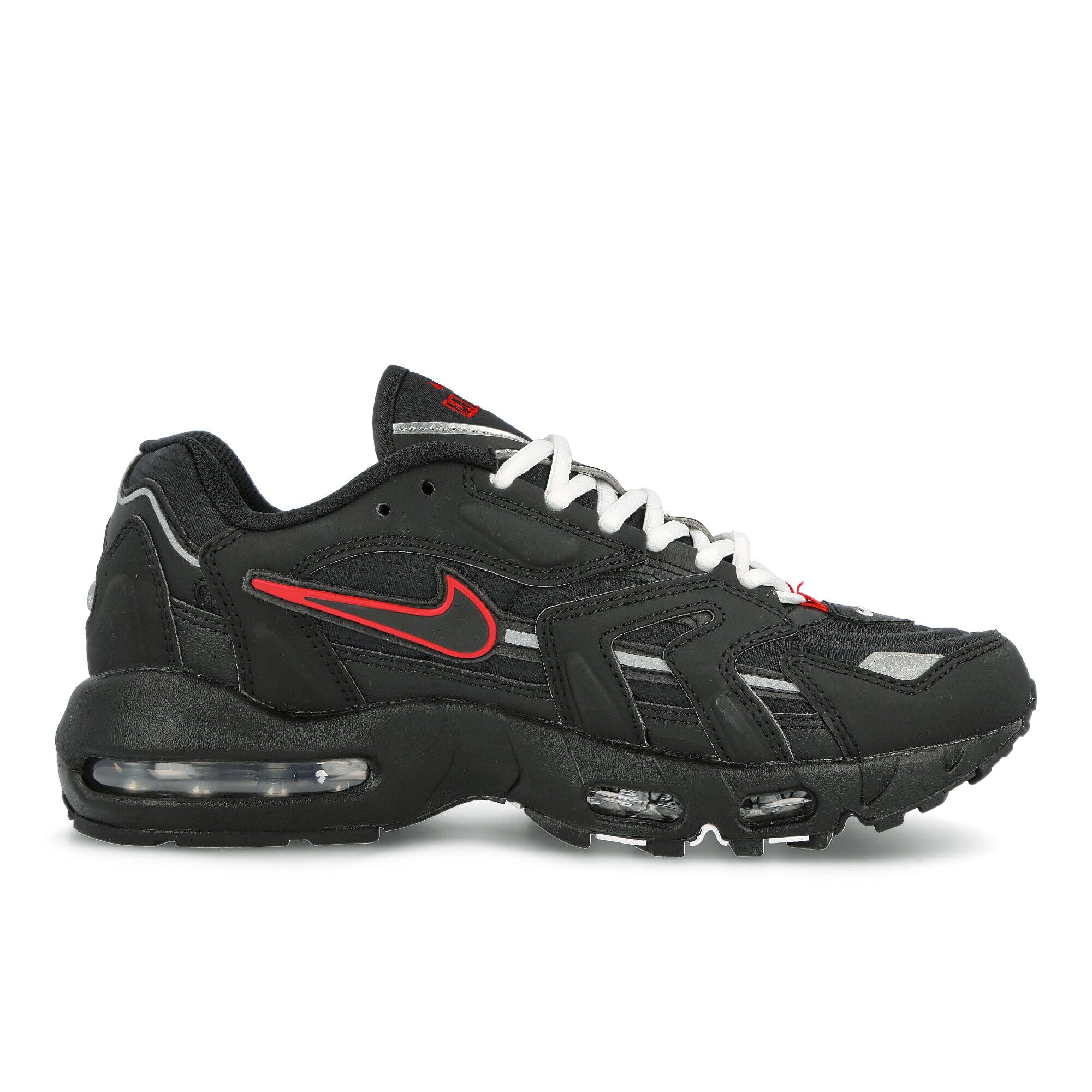 Nike air max 96 ii Black-Black - Sport Red - White Sneakers Silhouette | Overkill