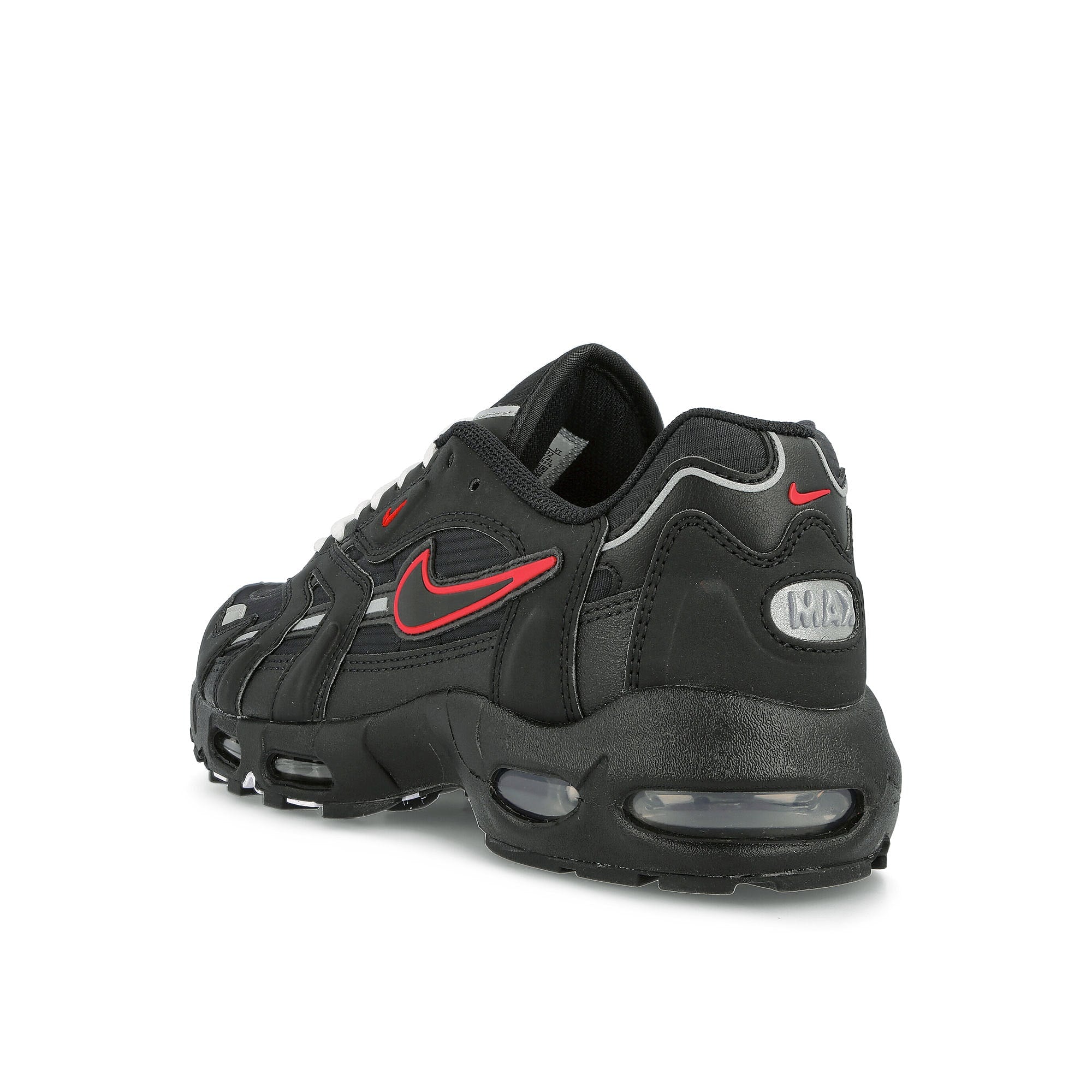 Nike air max 96 ii Black-Black - Sport Red - White Sneakers Material | Overkill