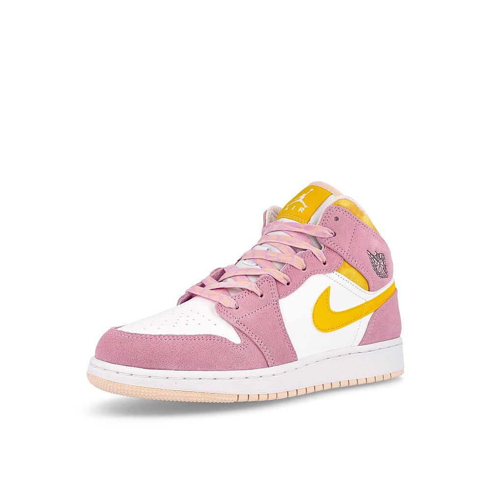 Jordan Air Jordan 1 Mid SE GS Light Arctic Pink / University Gold - White Detailfoto | Overkill