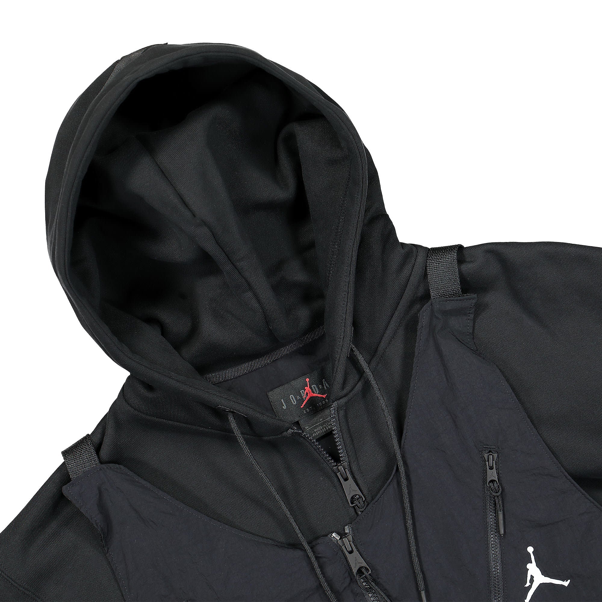 Jordan Air Jordan 23 Engineered Fleece Full-Zip Hoodie Black / Black / Black / White Hoodies Close-up | Overkill