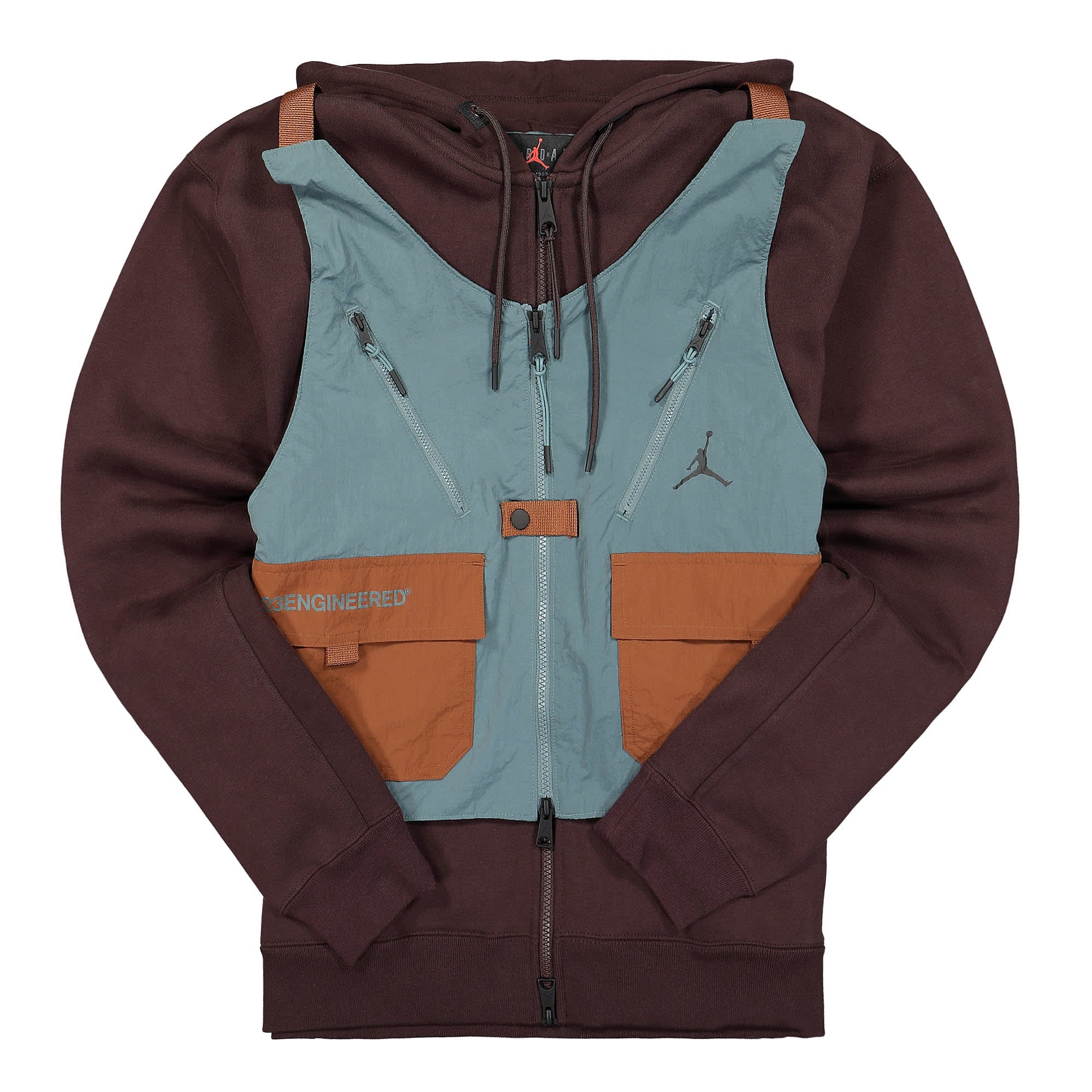 Jordan Air Jordan 23 Engineered Fleece Full-Zip Hoodie Brown Basal / Hasta / Pecan / Black Hoodies DC9581 203 | Overkill