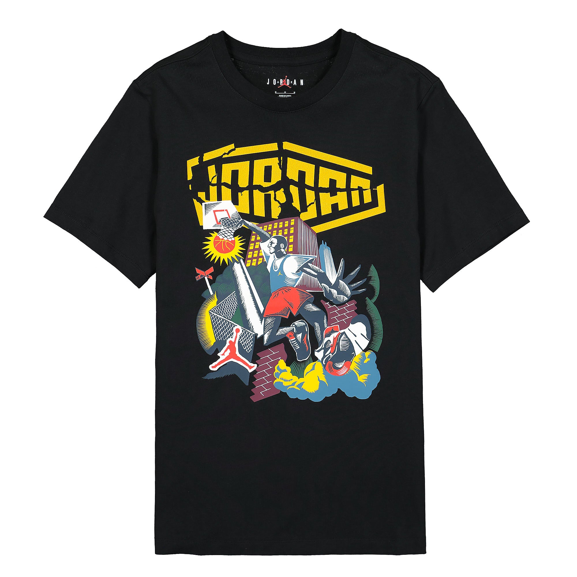 Jordan Air Jordan Sport DNA SS GFX Crew Tee Black / Pollen / Chile Red T-Shirts DC9783 010 | Overkill