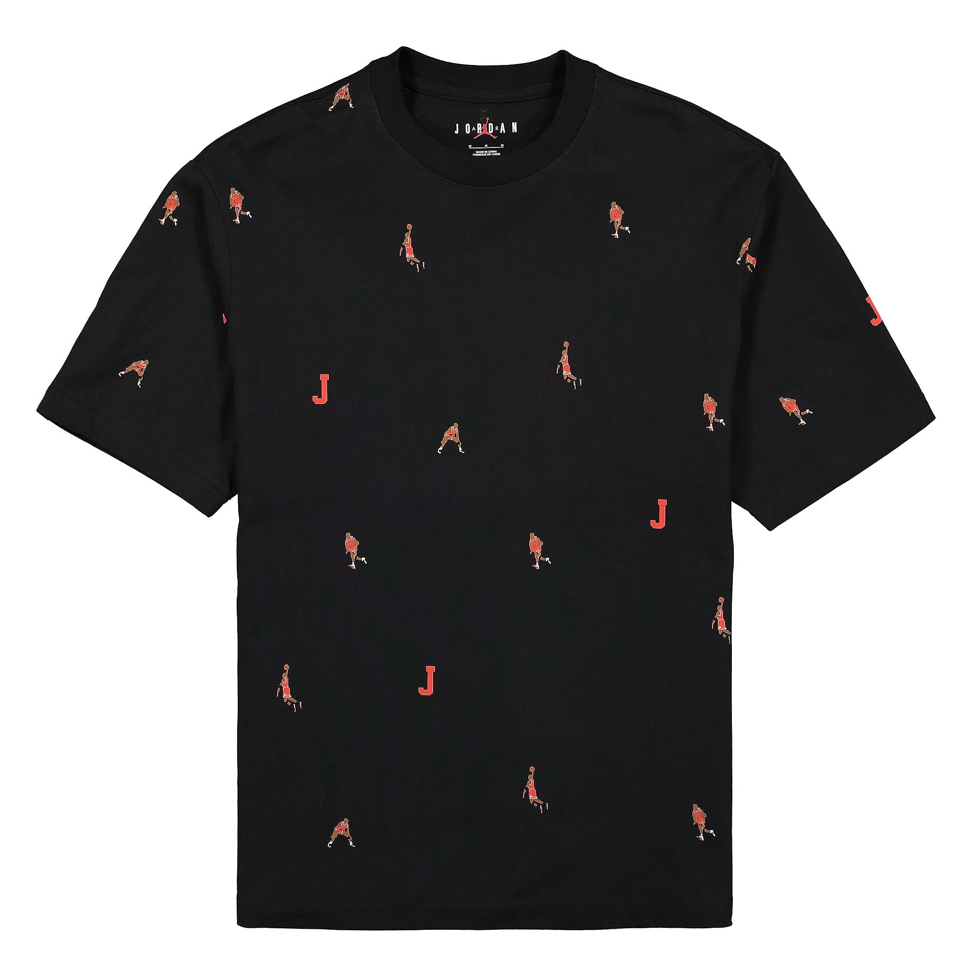 Jordan Air Jordan Holiday 85 SS AOP Crew Tee Black T-Shirts DC9795 010 | Overkill