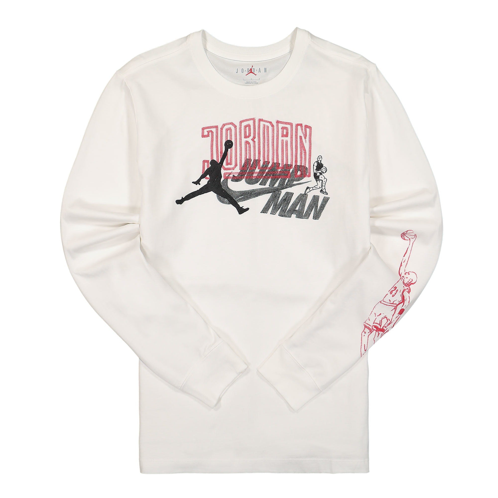 Jordan Air Jordan Brand Crew Longsleeve White / Gym Red Longsleeves DC9799 100 | Overkill
