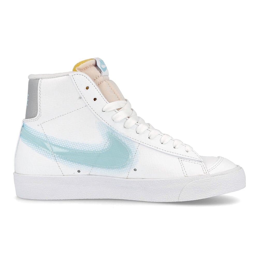 Nike wmns blazer mid 77 White-Glacier Blue - Mtlc Platinum Mid Top Sneakers Silhouette | Overkill