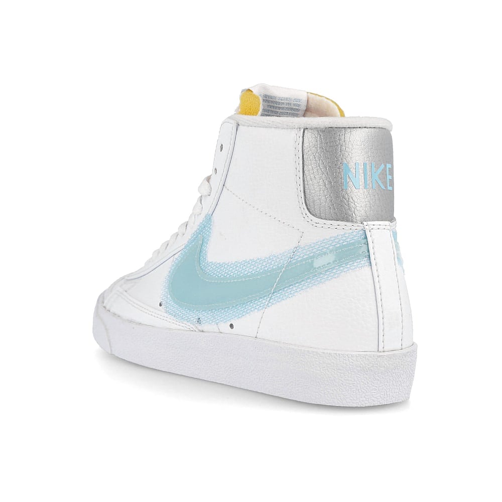 Nike wmns blazer mid 77 White-Glacier Blue - Mtlc Platinum Mid Top Sneakers Material | Overkill