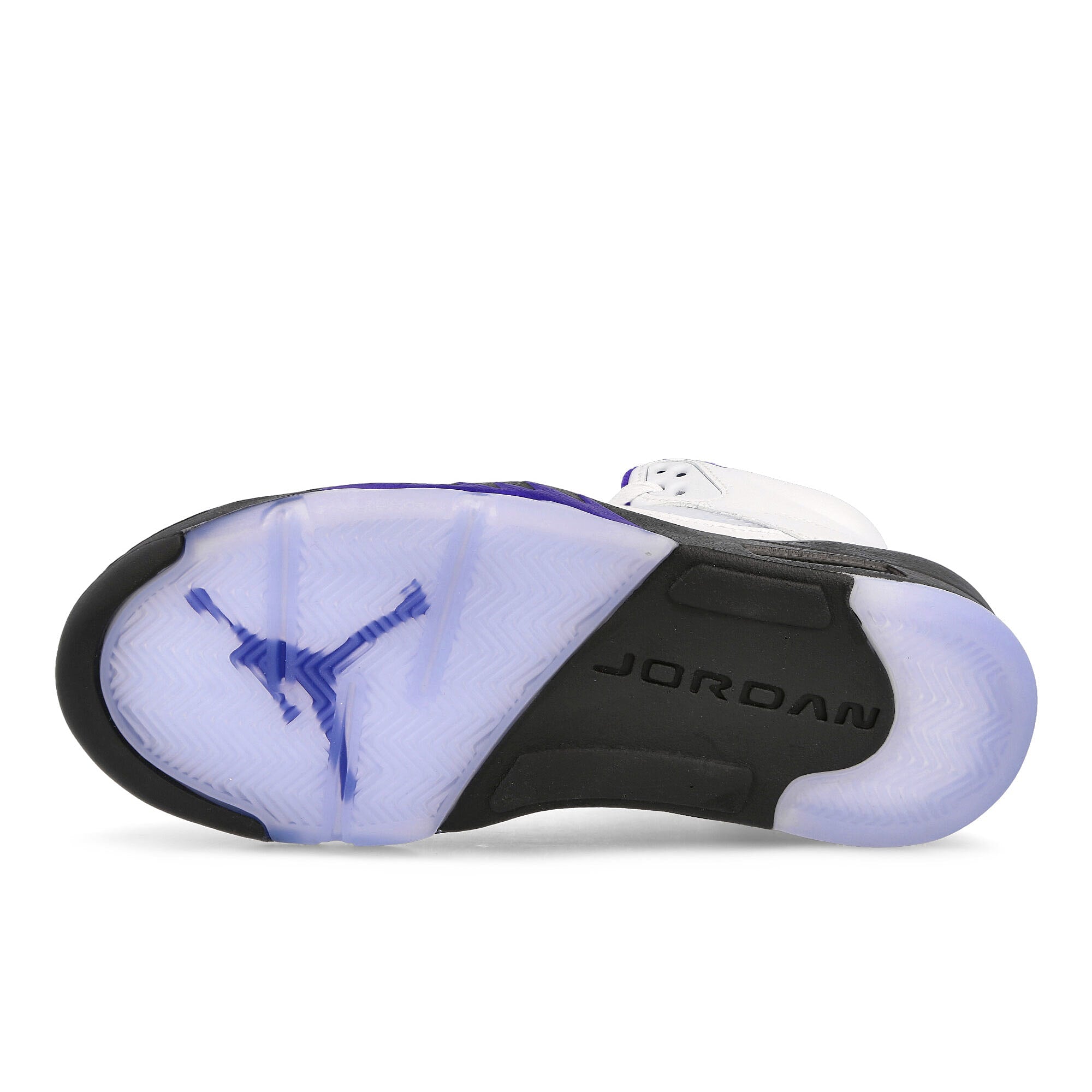 Jordan Air Jordan 5 Retro White / Dark Concord - Black High Top Sneakers Detail View 1 | Overkill