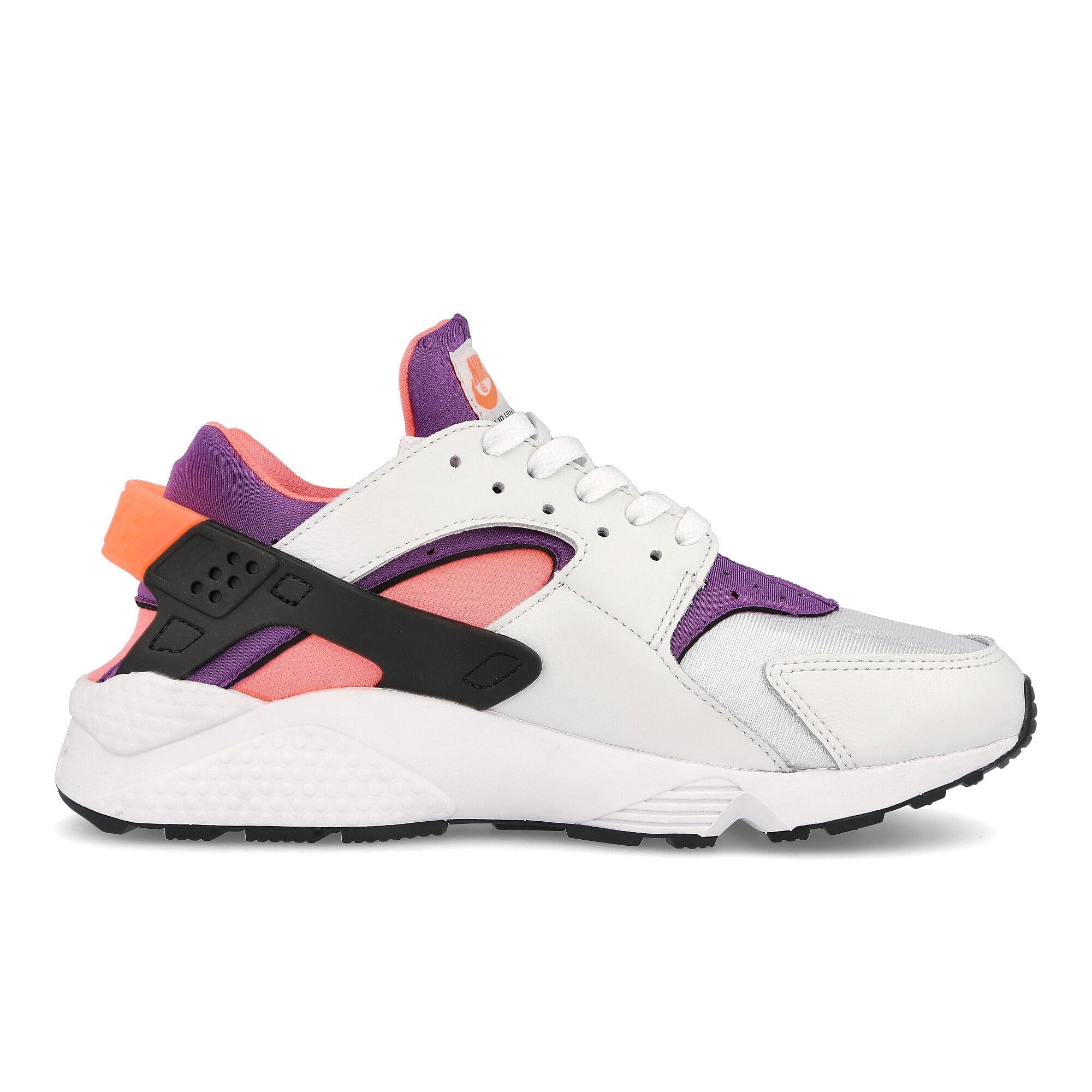 Nike air huarache White-Purple - Bright Mango - Black Low Top Sneakers Silhouette | Overkill
