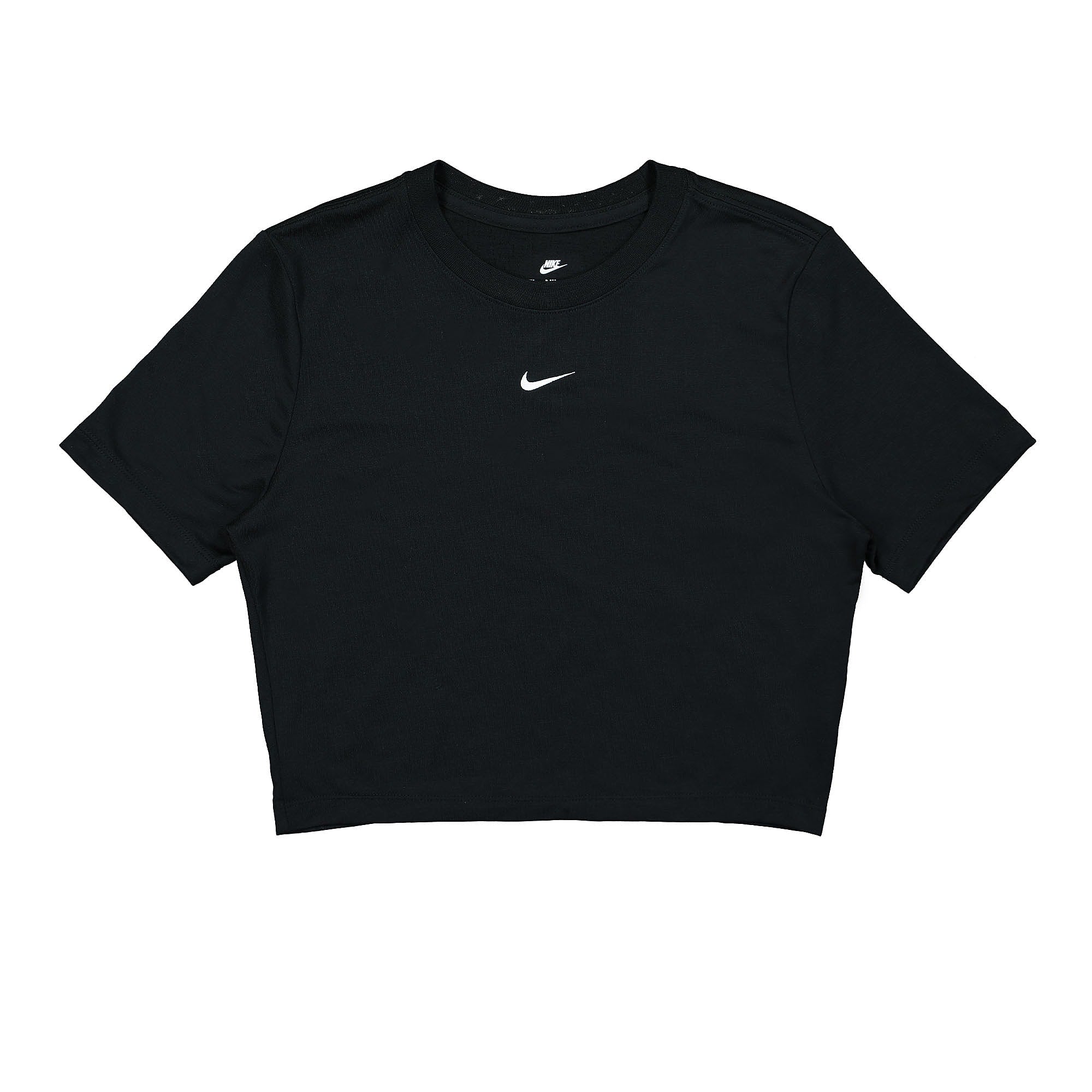 Nike Wmns NSW Essential Slim Cropped Tee Black / White T-Shirts DD1328 010 | Overkill